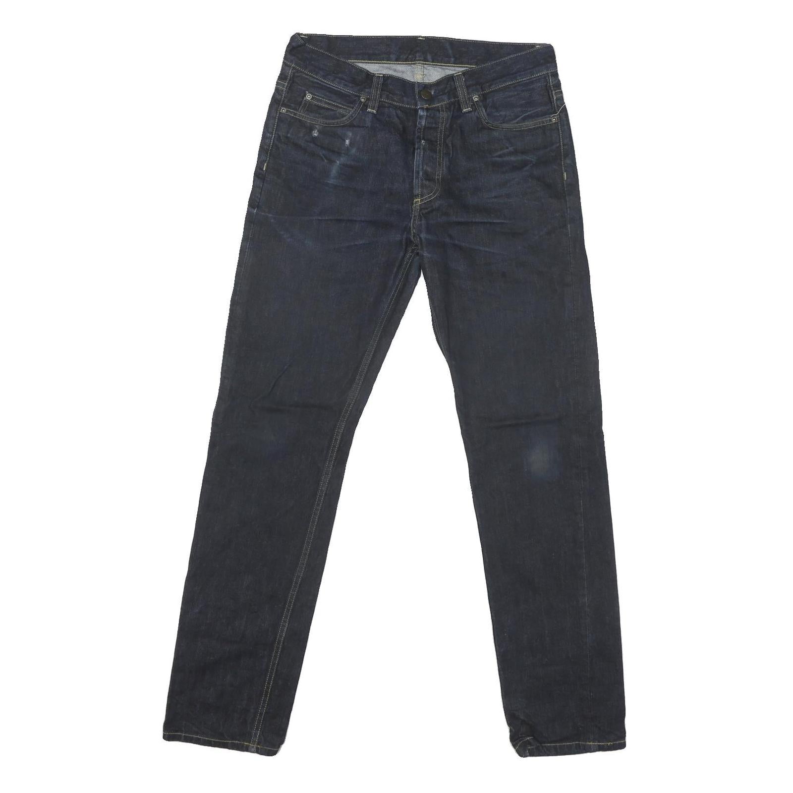 CARHARTT Mens Jeans Blue Regular Straight Denim W30 L30 Button Closure Refurbished - N/A refurbished available on Cerqular