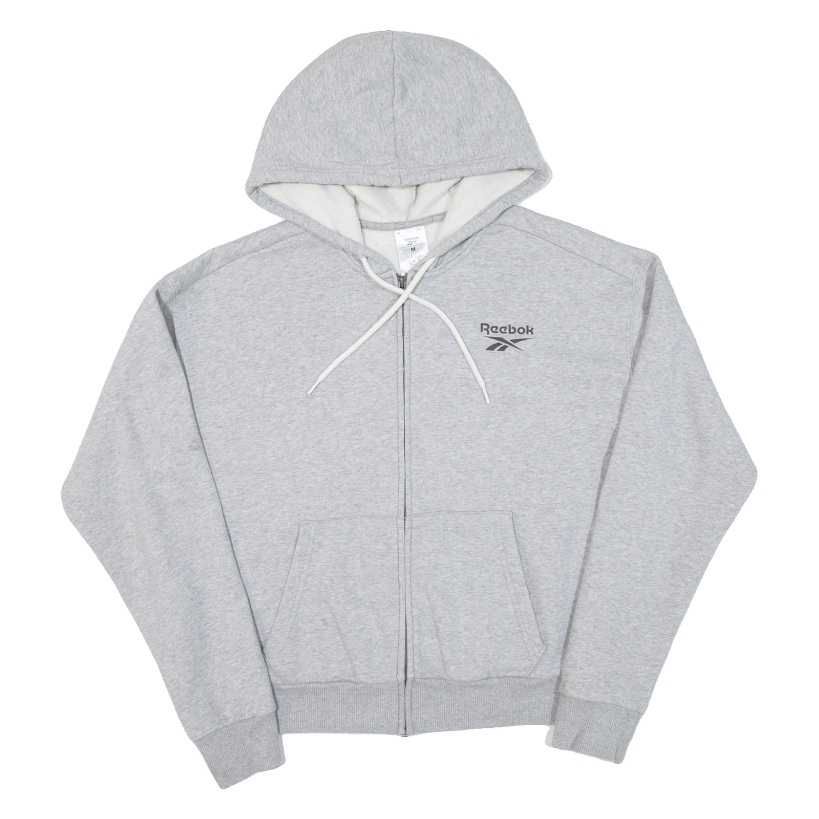 REEBOK Womens Grey Hoodie Full Zip M Refurbished - N/A refurbished available on Cerqular