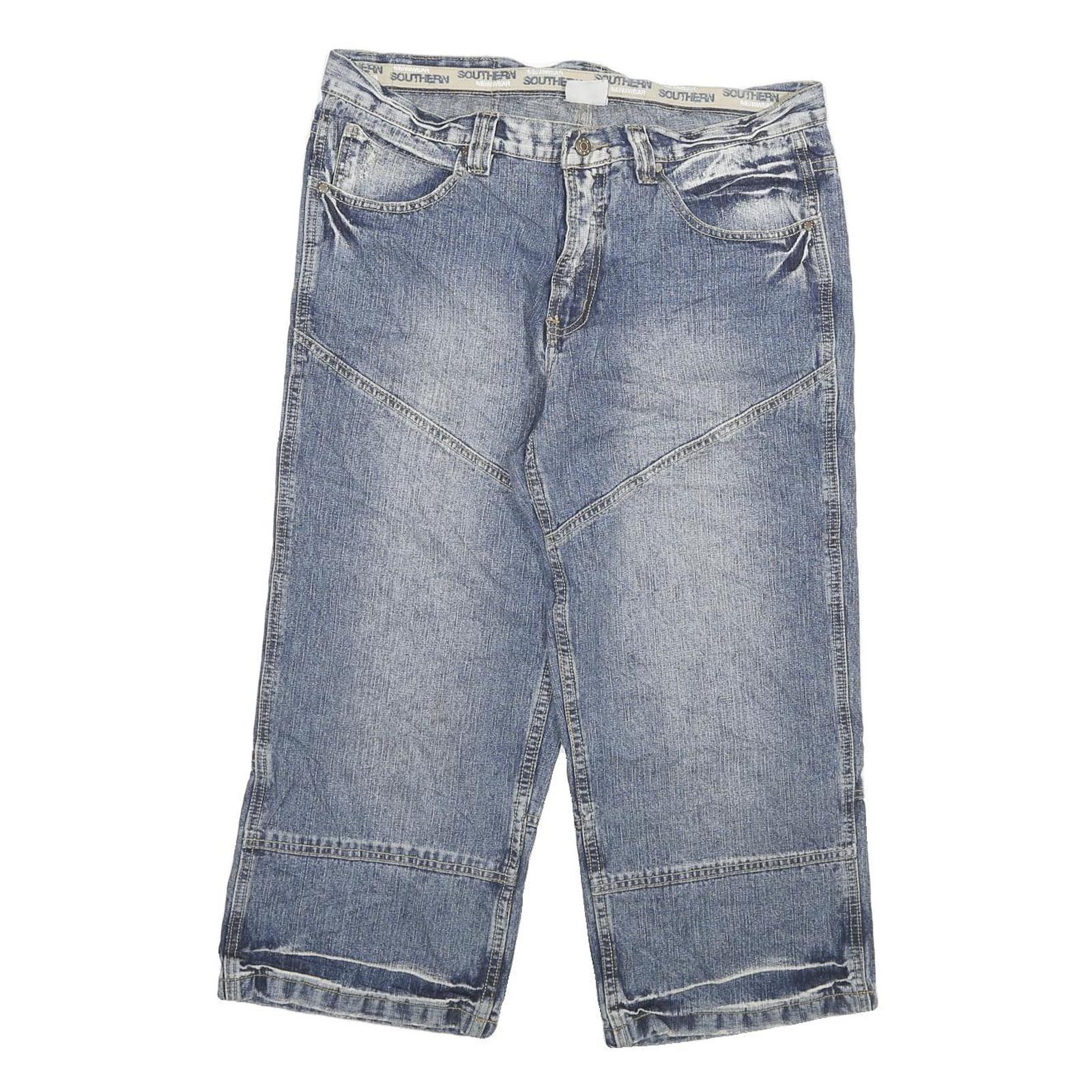 SOUTHERN Mens Denim Blue Casual Shorts 2XL W34 Cotton Blend Relaxed Fit Refurbished - N/A refurbished available on Cerqular