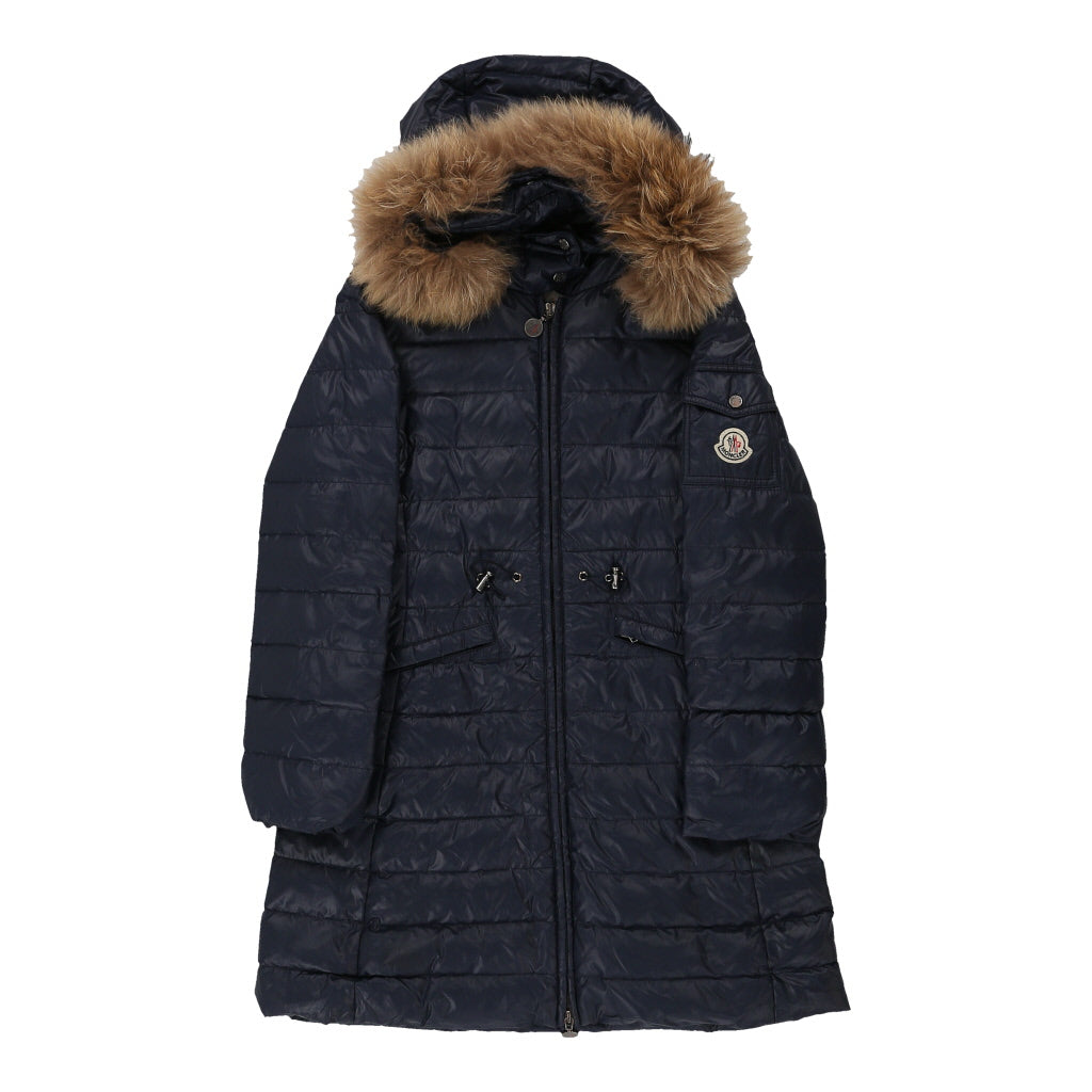 10 - 12 Years Moncler Coat - Medium Blue Polyester | Size: medium Refurbished - N/A (Preloved Designer is not a specific brand, it refurbished available on Cerqular