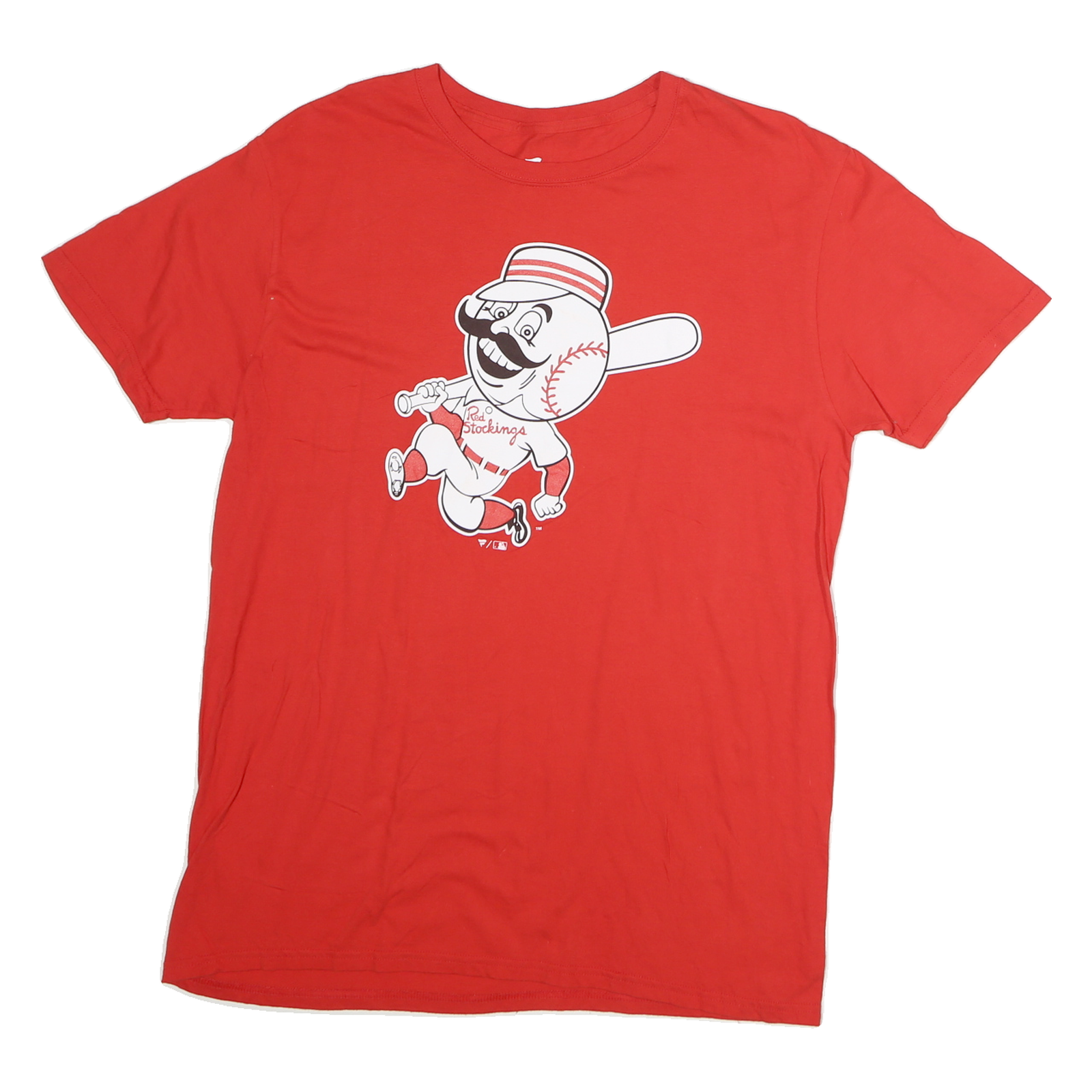 FANATICS Mens Red Graphic T-Shirt L Short Sleeve Crew Neck Cotton Casual Refurbished - N/A refurbished available on Cerqular