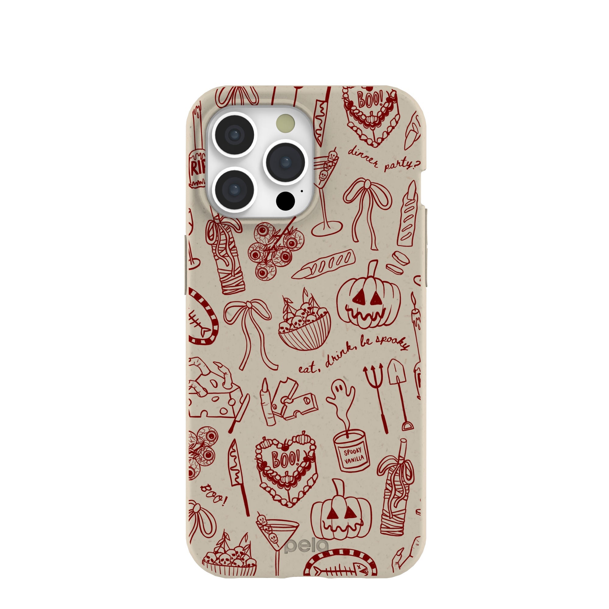 London Fog Spooky Dinner Party iPhone 15 Pro Max Case Refurbished - Pela Case refurbished available on Cerqular