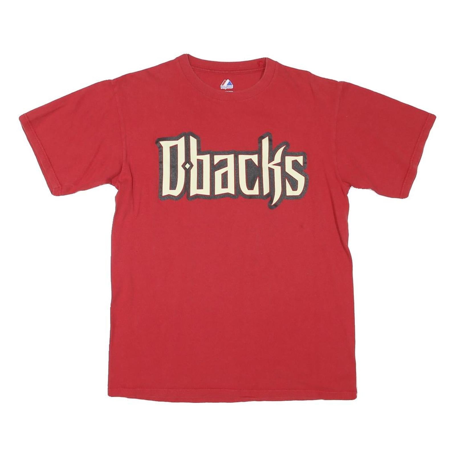 MAJESTIC Mens Red D'backs Graphic T-Shirt M Short Sleeve Crew Neck Baseball Refurbished - N/A refurbished available on Cerqular