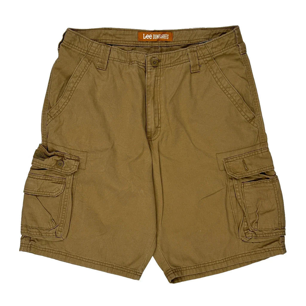 Lee Cargo Shorts - 32W 10L Brown Cotton Refurbished - Thrifted (note: this is a term often used to describe second- refurbished available on Cerqular