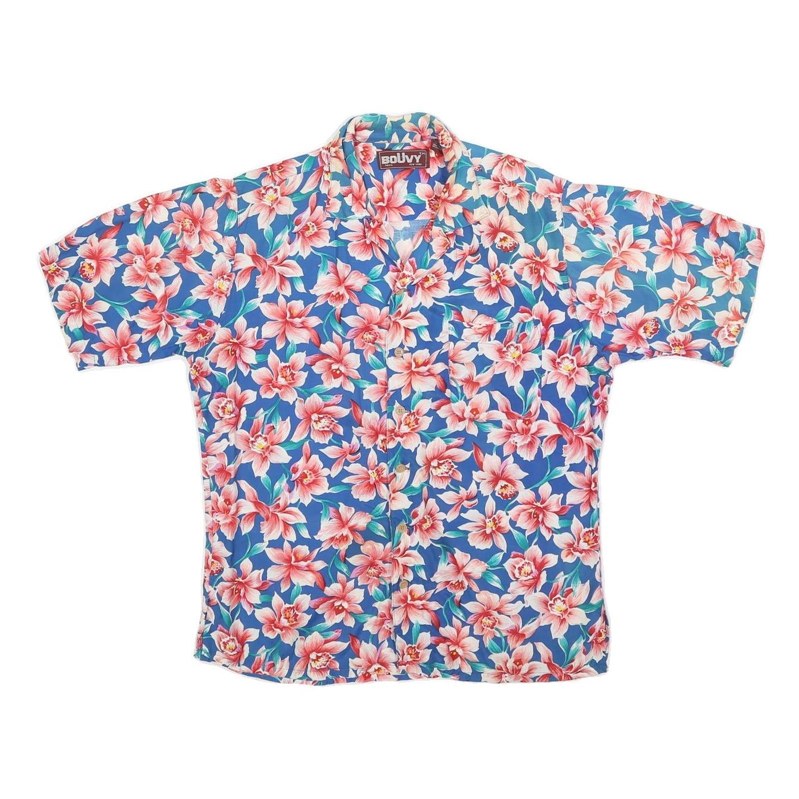 Buy BOUVY Mens Blue & Pink Floral Rayon Shirt M Hawaiian Casual Summer Style Refurbished - $19.49 BOUVY Mens Blue & Pink Floral Rayon Shirt M Hawaiian Casual Summer Style Refurbished - N/A refurbished available on Cerqular