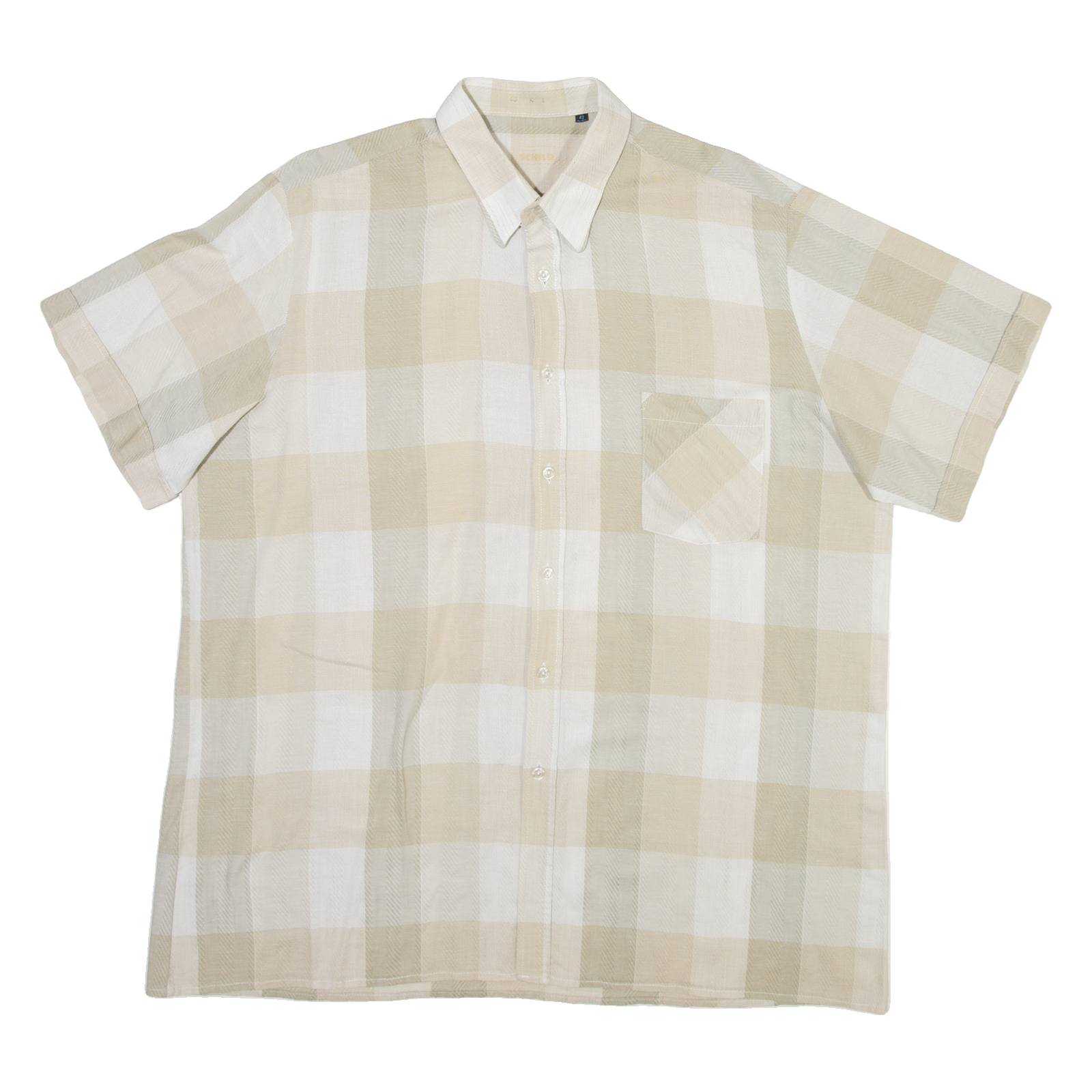 SCHILD Mens Shirt Beige Check L Refurbished - N/A refurbished available on Cerqular