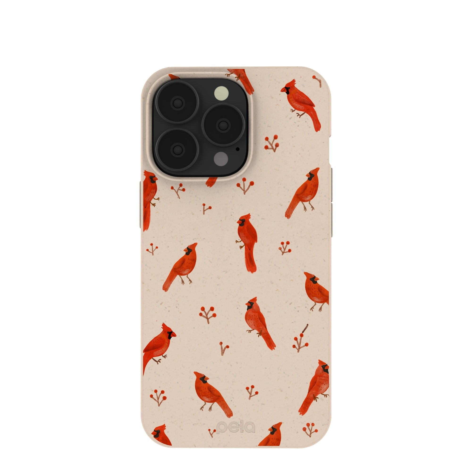 Seashell Cardinals iPhone 13 Pro Case Refurbished - Pela Case refurbished available on Cerqular