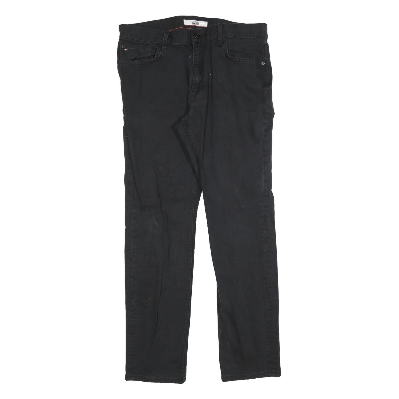 TOMMY HILFIGER Mens Jeans Black Slim Skinny Denim W36 L31 Stylish Casual Wear Refurbished - N/A refurbished available on Cerqular