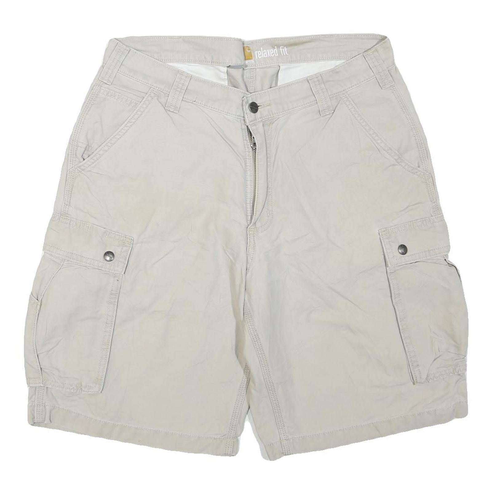 CARHARTT Mens Shorts Beige Casual Cargo Relaxed Fit L W36 Durable Pocketed Refurbished - N/A refurbished available on Cerqular