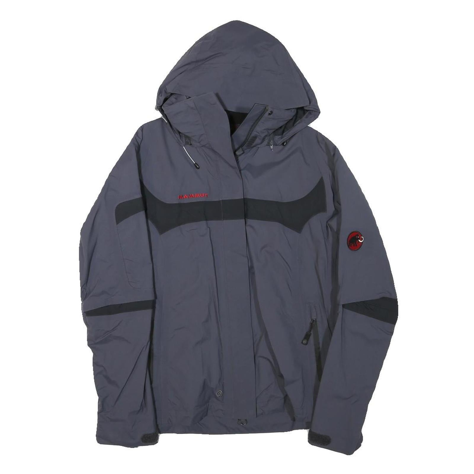 MAMMUT Womens Grey & Black Outdoor Jacket M Polyester Blend Zip Hooded Refurbished - N/A refurbished available on Cerqular