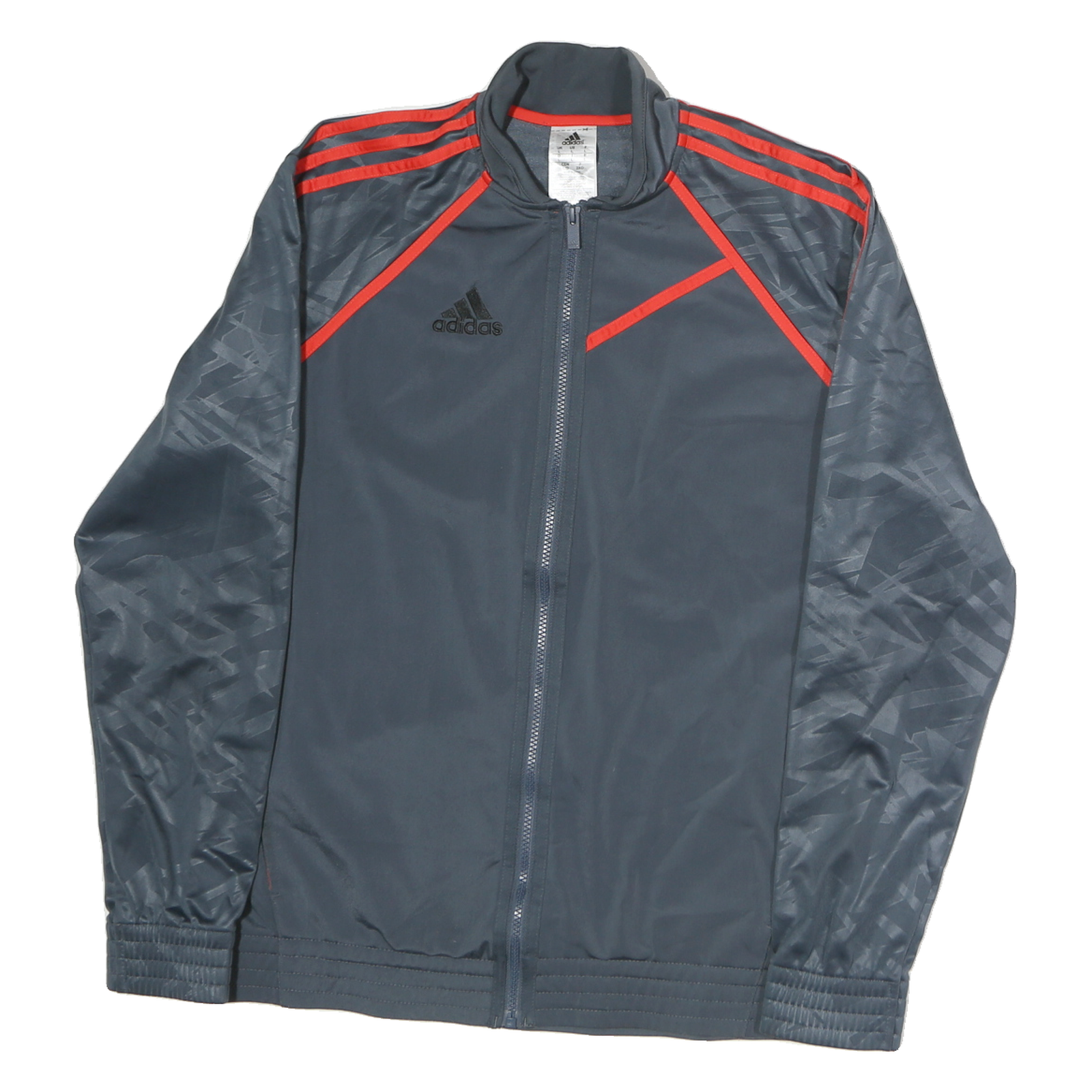 ADIDAS Mens Grey & Red Sports Zip Jacket L Polyester Climatelite Trackwear Refurbished - N/A refurbished available on Cerqular