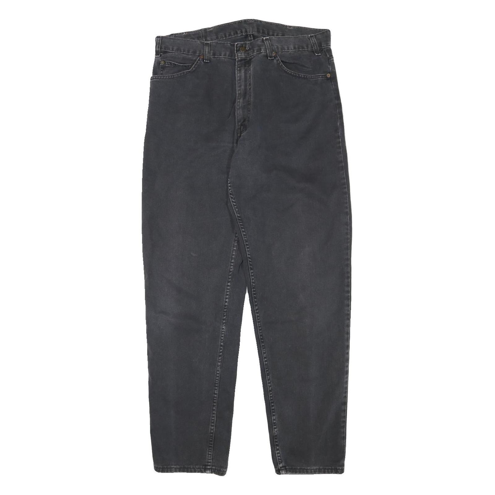 LEVI'S Mens Relaxed Black Denim Jeans W34 L31 Zip Closure Cotton Blend Refurbished - N/A refurbished available on Cerqular
