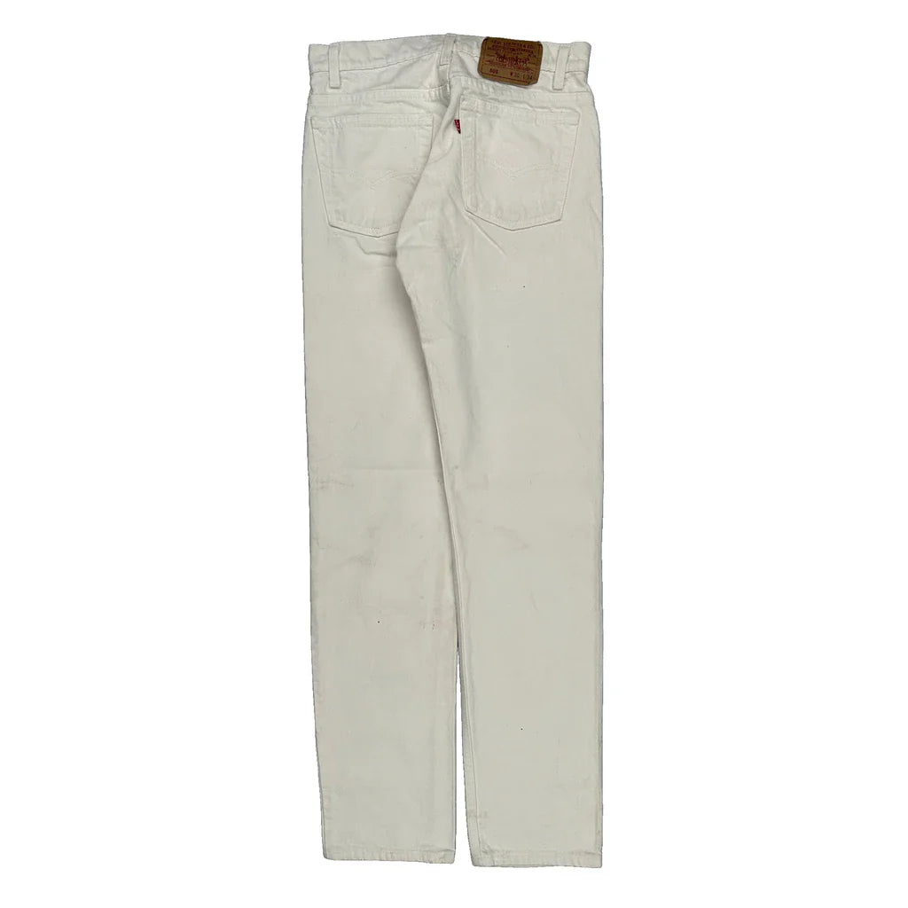 Made In USA Levis 505 Jeans - 30W 34L White Cotton Refurbished - Thrifted (note: this is a term often used to describe second- refurbished available on Cerqular