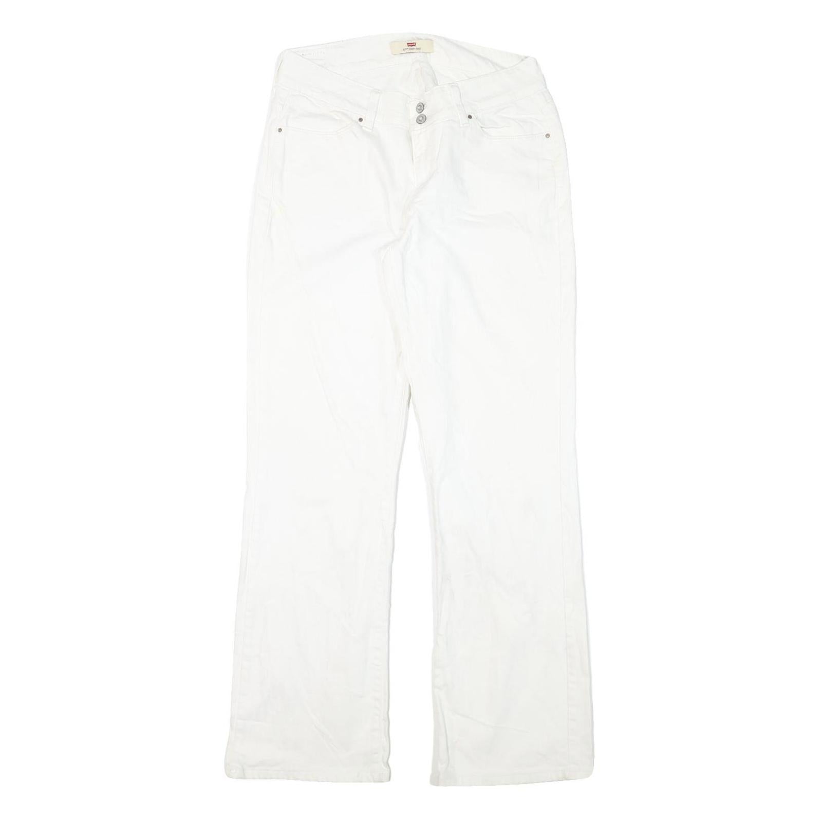 LEVI'S 529 Womens Jeans White Regular Straight Denim W30 L31 Zip Cotton Blend Refurbished - N/A refurbished available on Cerqular