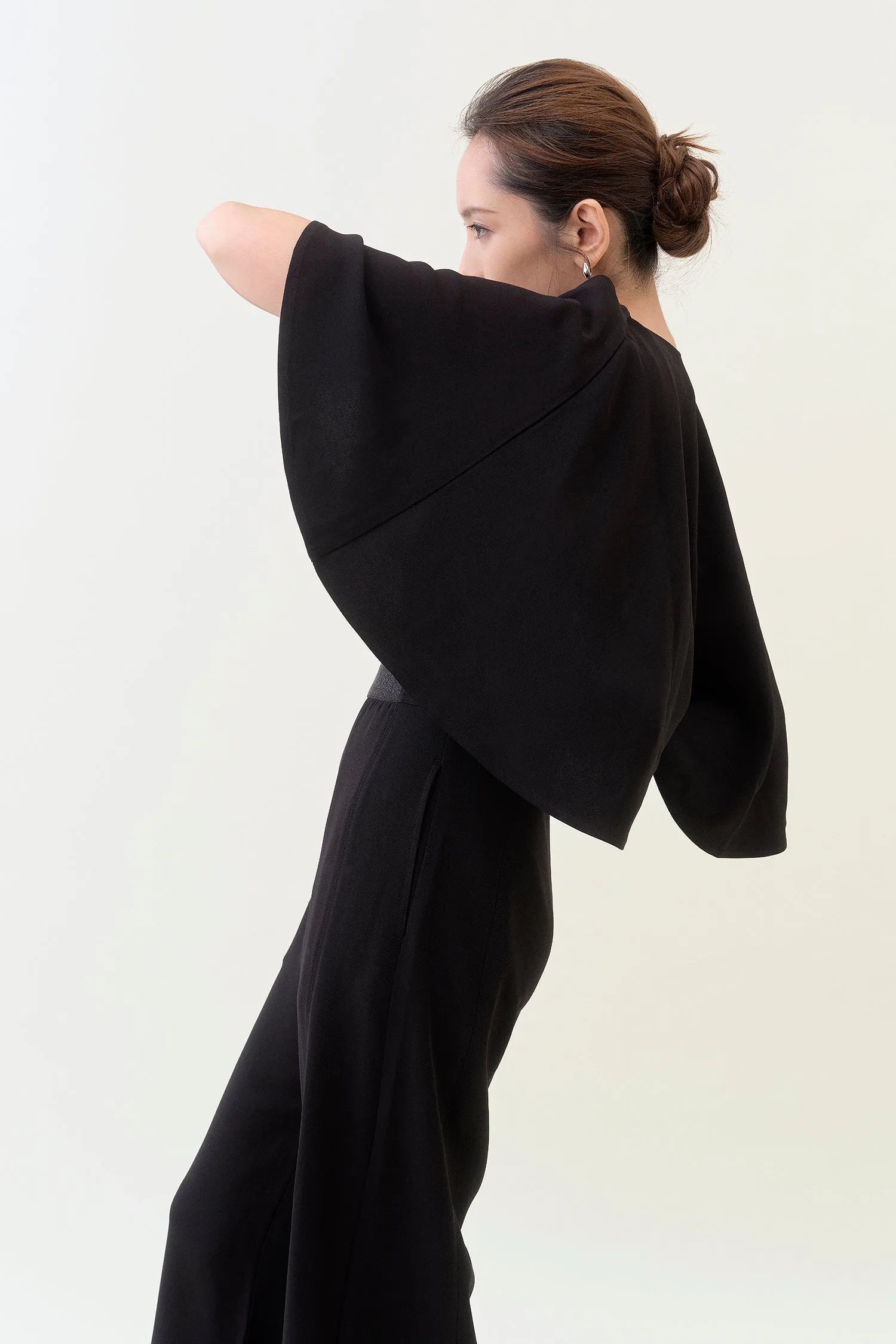 Buy Low-Back Jumpsuit - Black | Size: S | Style: Jumpsuit with Cape Refurbished - $205.90 Low-Back Jumpsuit - Black | Size: S | Style: Jumpsuit with Cape Refurbished - N/A refurbished available on Cerqular
