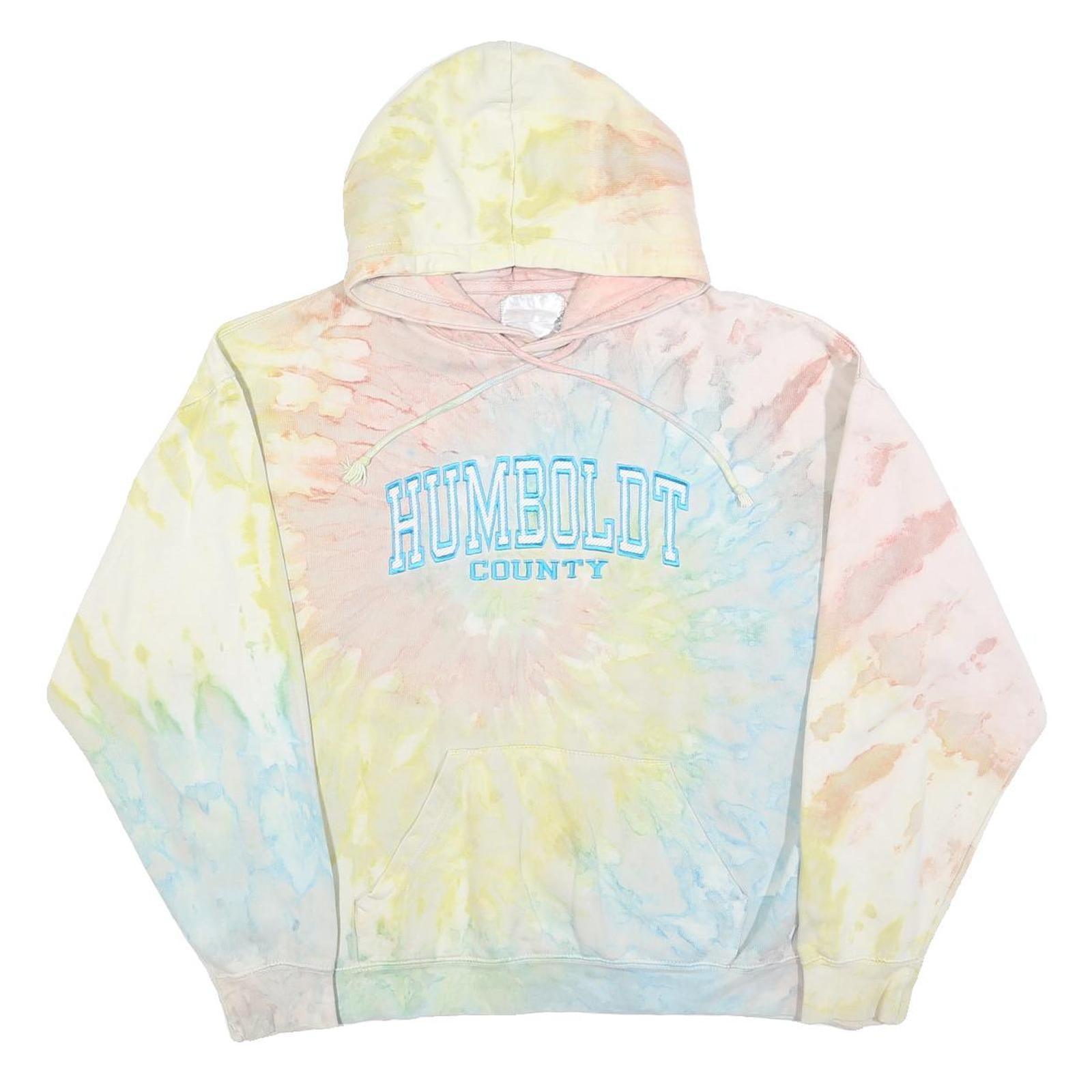 EXIST Womens Pastel Tie Dye Humboldt County Hoodie L Cotton Blend Casual Refurbished - N/A refurbished available on Cerqular