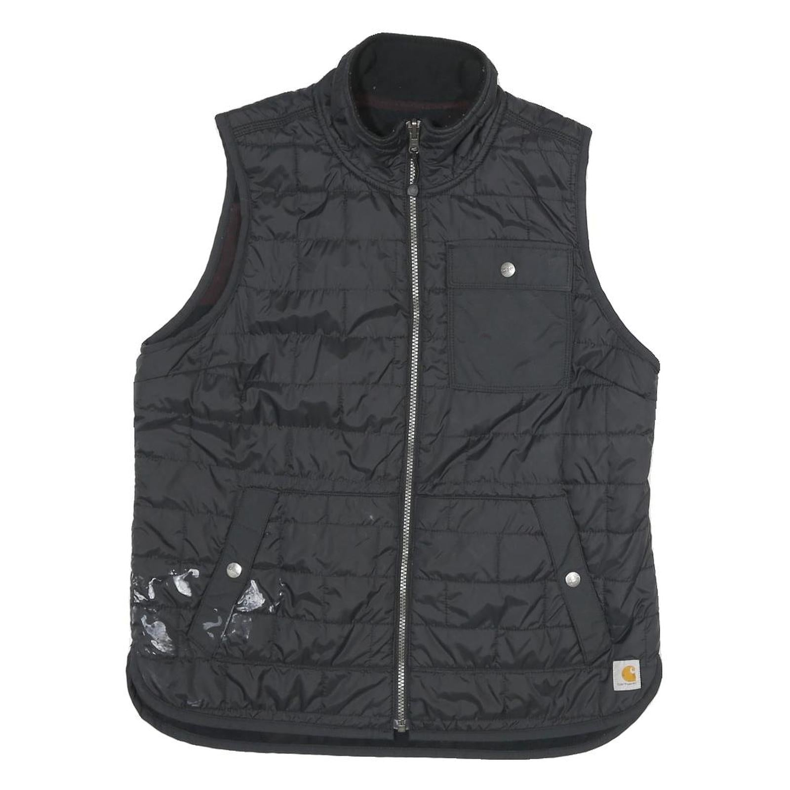 CARHARTT Womens Black Quilted Zip Jacket M Polyester Outdoor Workwear Vest Refurbished - N/A refurbished available on Cerqular