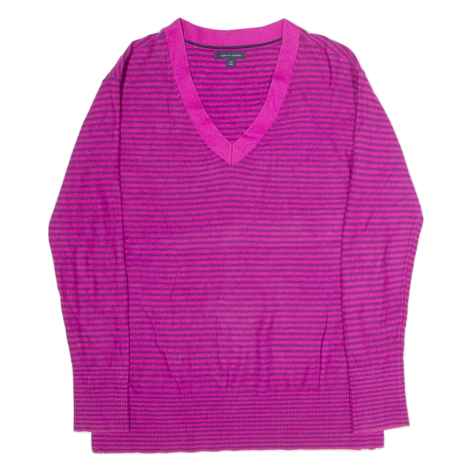 Buy TOMMY HILFIGER Womens Patterned Jumper Purple Striped V-Neck Tight Knit S Refurbished - $27.29 TOMMY HILFIGER Womens Patterned Jumper Purple Striped V-Neck Tight Knit S Refurbished - N/A refurbished available on Cerqular