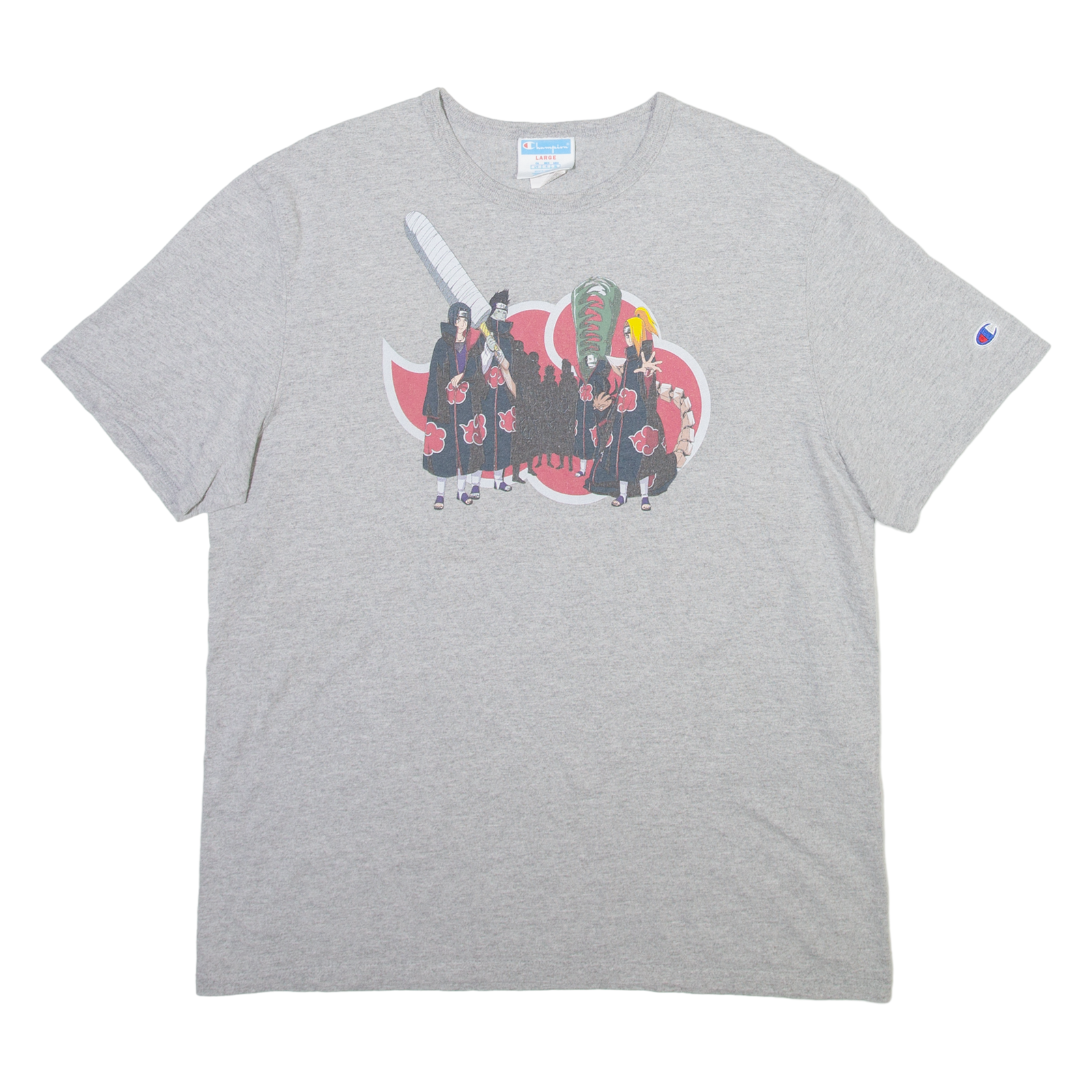 CHAMPION Naruto Mens T-Shirt Grey L Refurbished - N/A refurbished available on Cerqular