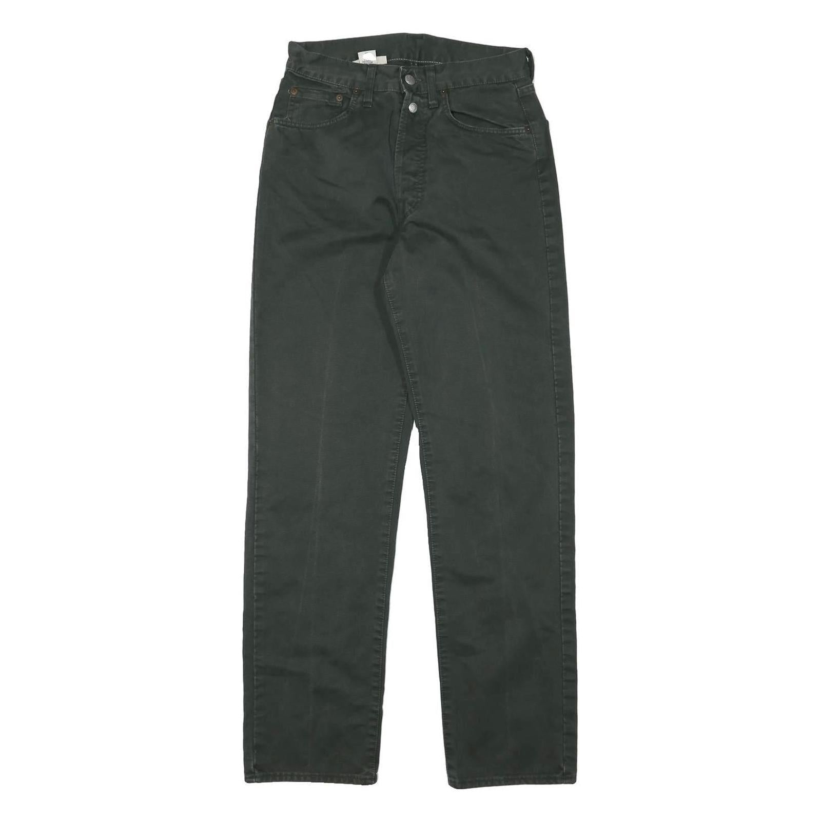 REPLAY Mens Regular Fit Black Cotton Blend Zip Trousers W27 L30 Classic Straight Refurbished - N/A refurbished available on Cerqular