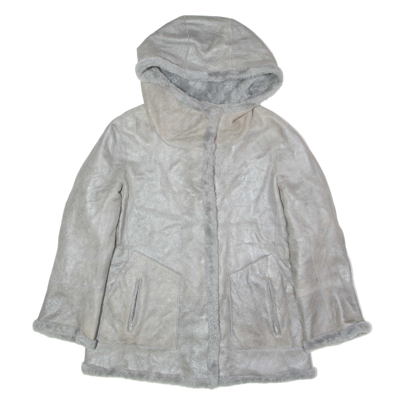 Buy Mens Overcoat Coat Silver Shearling Faux Leather S Refurbished - $25.73 Mens Overcoat Coat Silver Shearling Faux Leather S Refurbished - N/A refurbished available on Cerqular