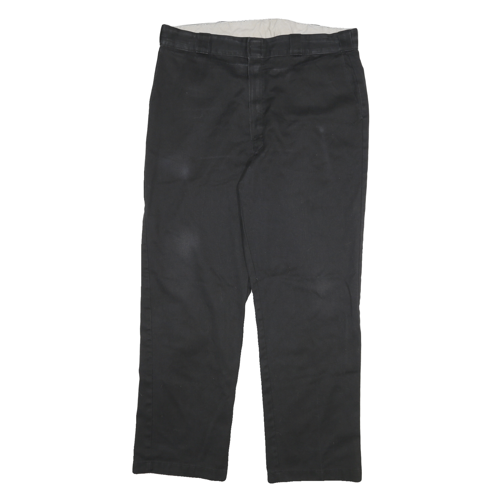 DICKIES Mens Cotton Blend Black Regular Straight Trousers W38 L32 Workwear Zip Refurbished - N/A refurbished available on Cerqular