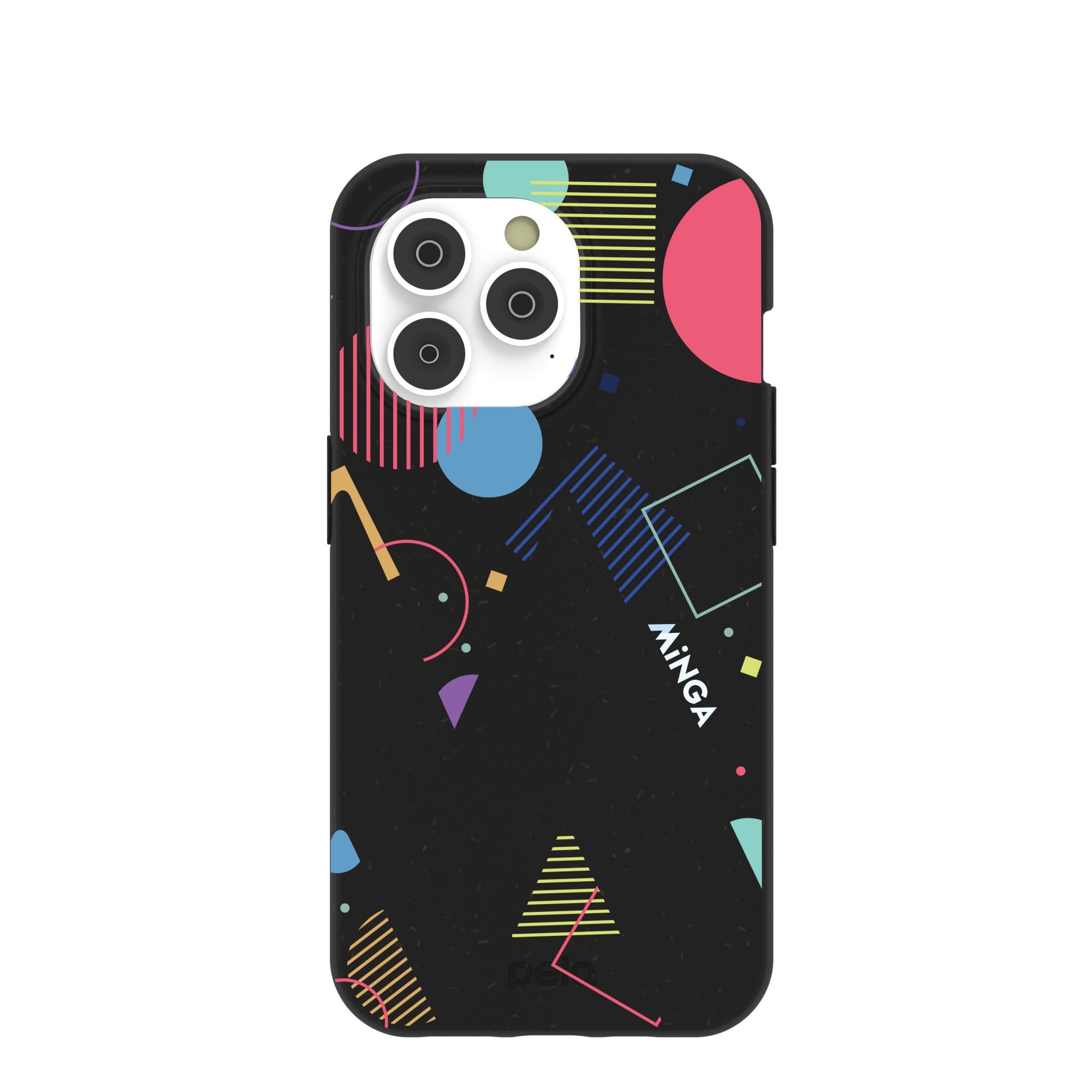 Black Minga Party iPhone 14 Pro Case Refurbished - Pela Case refurbished available on Cerqular