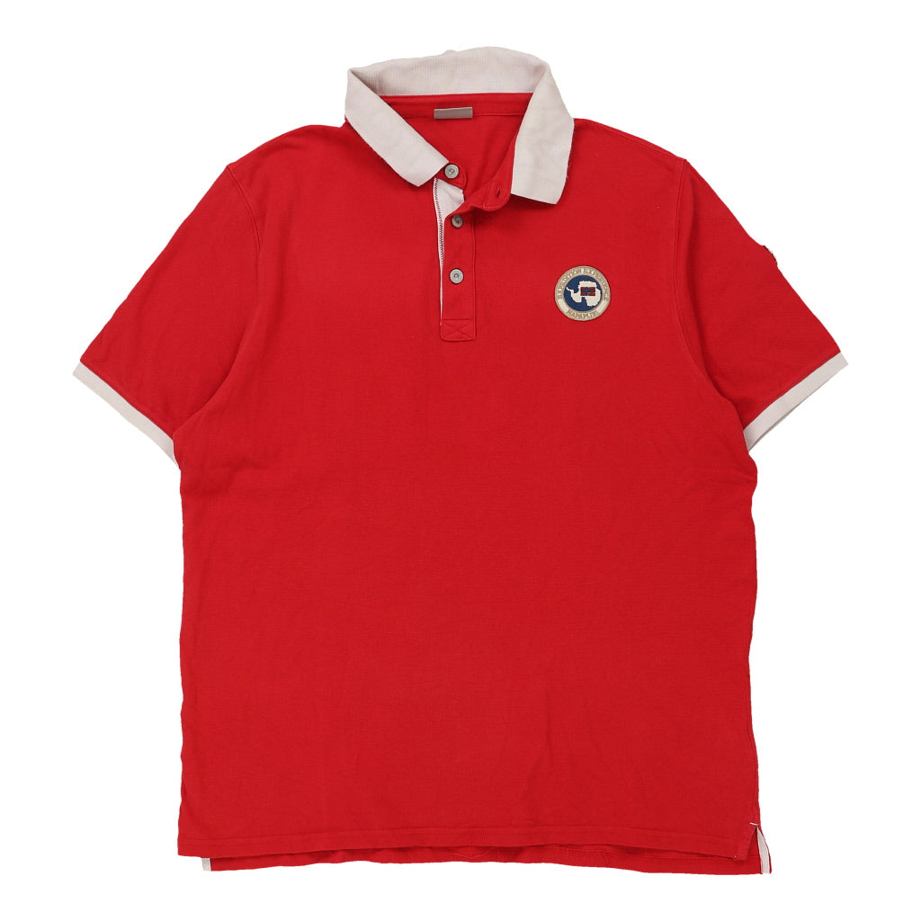 Buy Napapijri Polo Shirt - 2XL Red Cotton | Size: xx-large Refurbished - $11.64 Napapijri Polo Shirt - 2XL Red Cotton | Size: xx-large Refurbished - Thrifted (note: this is a term often used to describe second- refurbished available on Cerqular