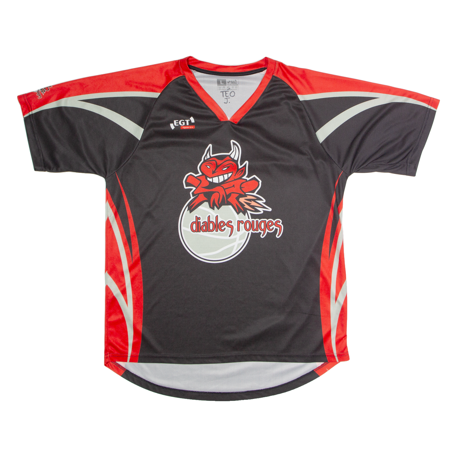 EGT Diables Rouges Swiss Basketball Mens Jersey Black V-Neck L Refurbished - N/A refurbished available on Cerqular