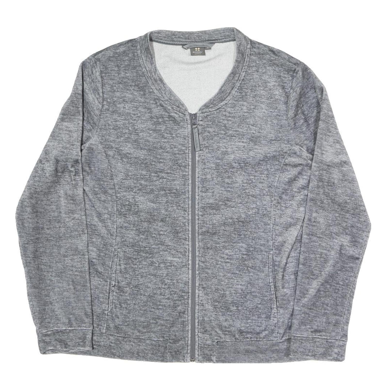MANOR Womens Grey Jacket XL Polyester Blend Plain Zip Casual Lightweight Refurbished - N/A refurbished available on Cerqular
