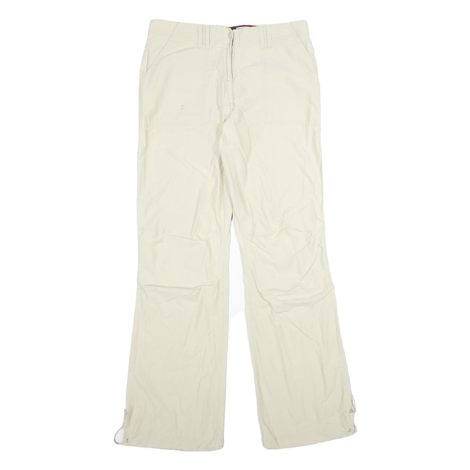 H&M Womens Cotton Blend Beige Regular Fit Straight Leg Trousers W28 L32 Refurbished - N/A refurbished available on Cerqular