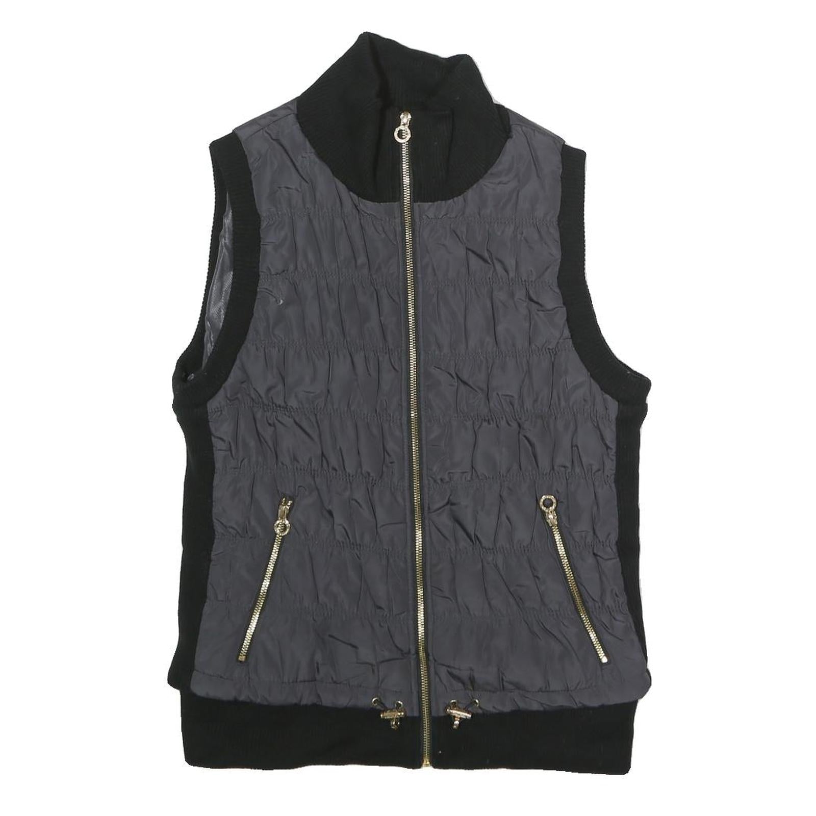 CALVIN KLEIN PERFORMANCE Womens Black Quilted Zip Jacket M Polyester Refurbished - N/A refurbished available on Cerqular