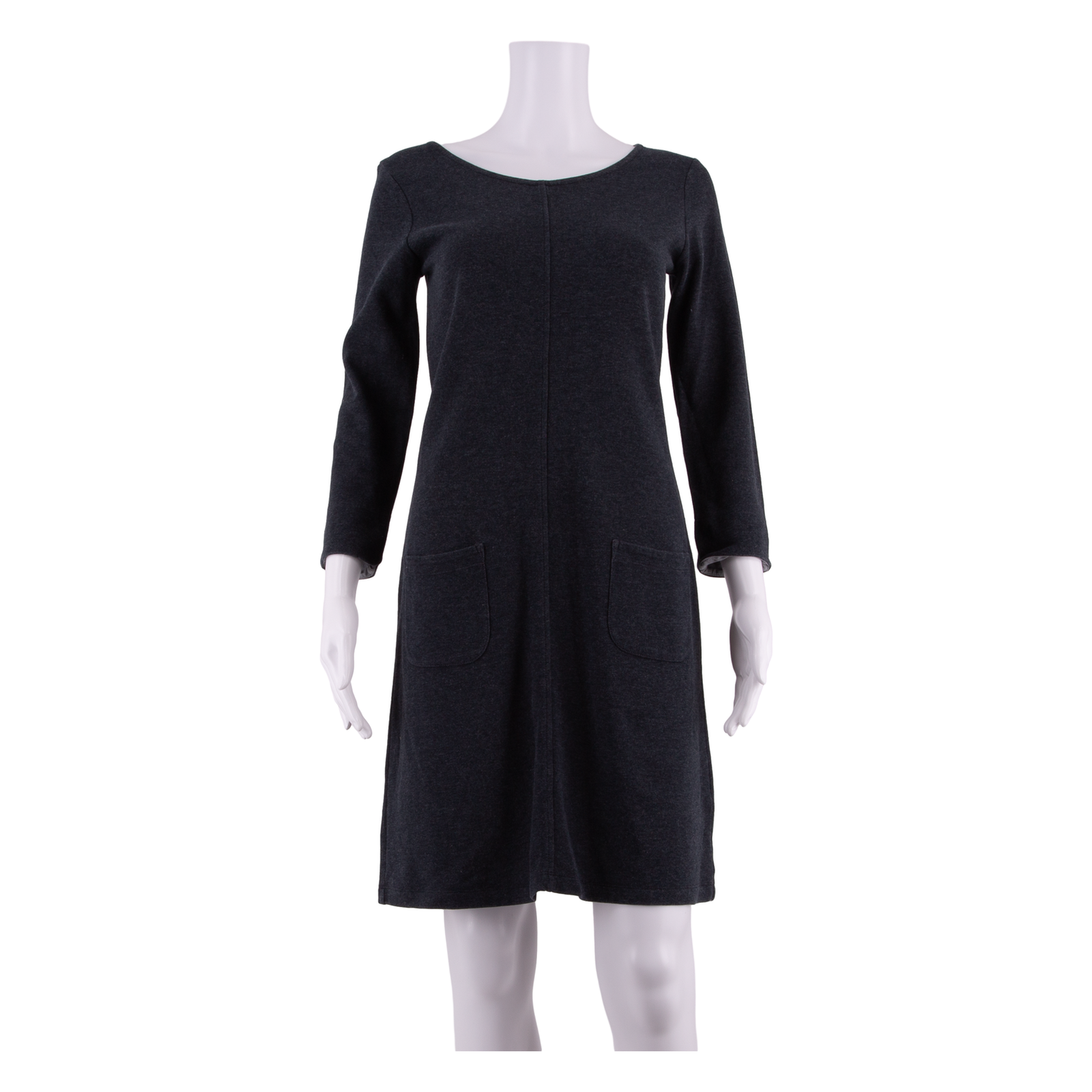 WHITE STUFF Pocketed Womens Shift Dress Grey Knee Length UK 8 Refurbished - N/A refurbished available on Cerqular