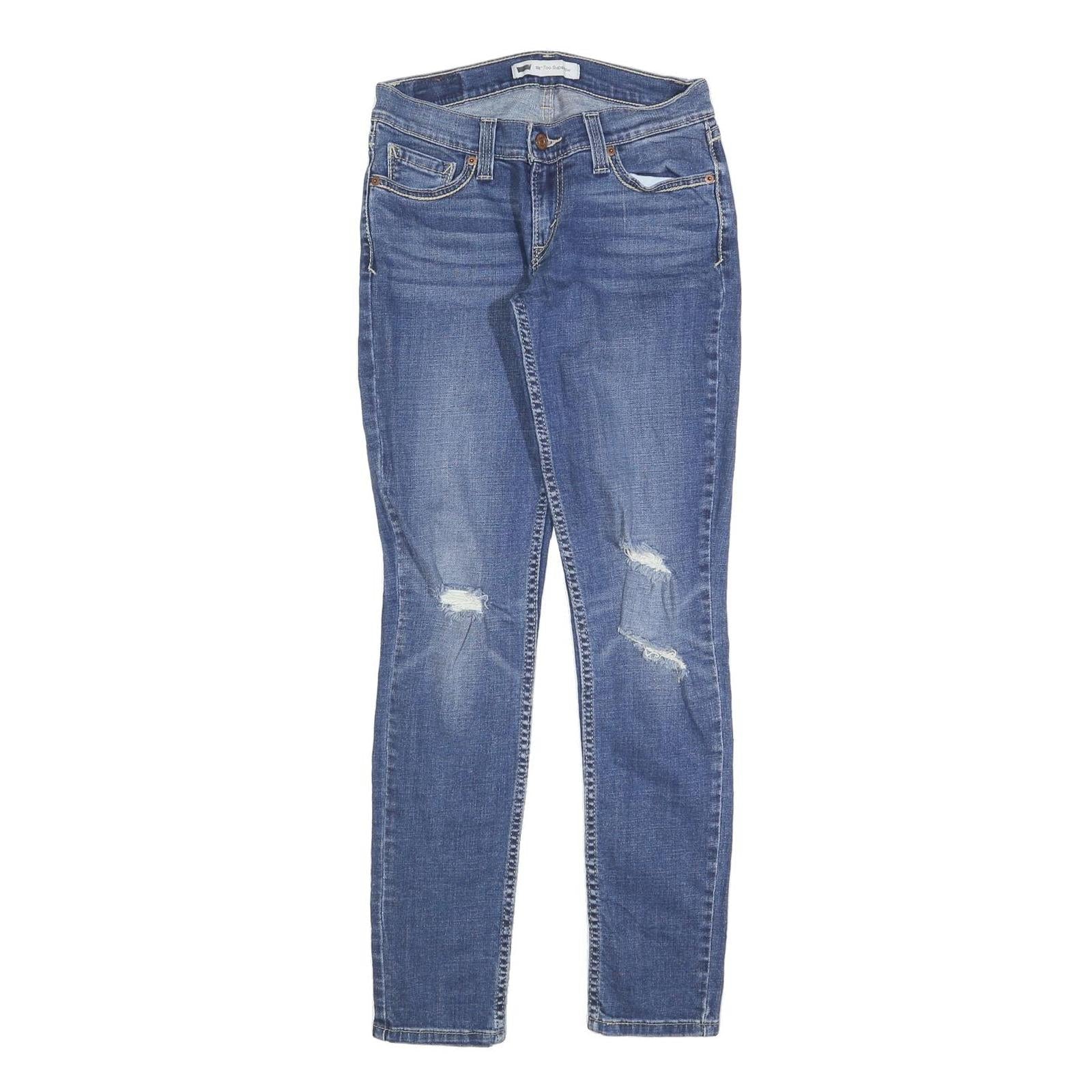 LEVI'S 524 Womens Slim Blue Denim Rinse W27 L32 Slim Fit Zip Jeans Refurbished - N/A refurbished available on Cerqular