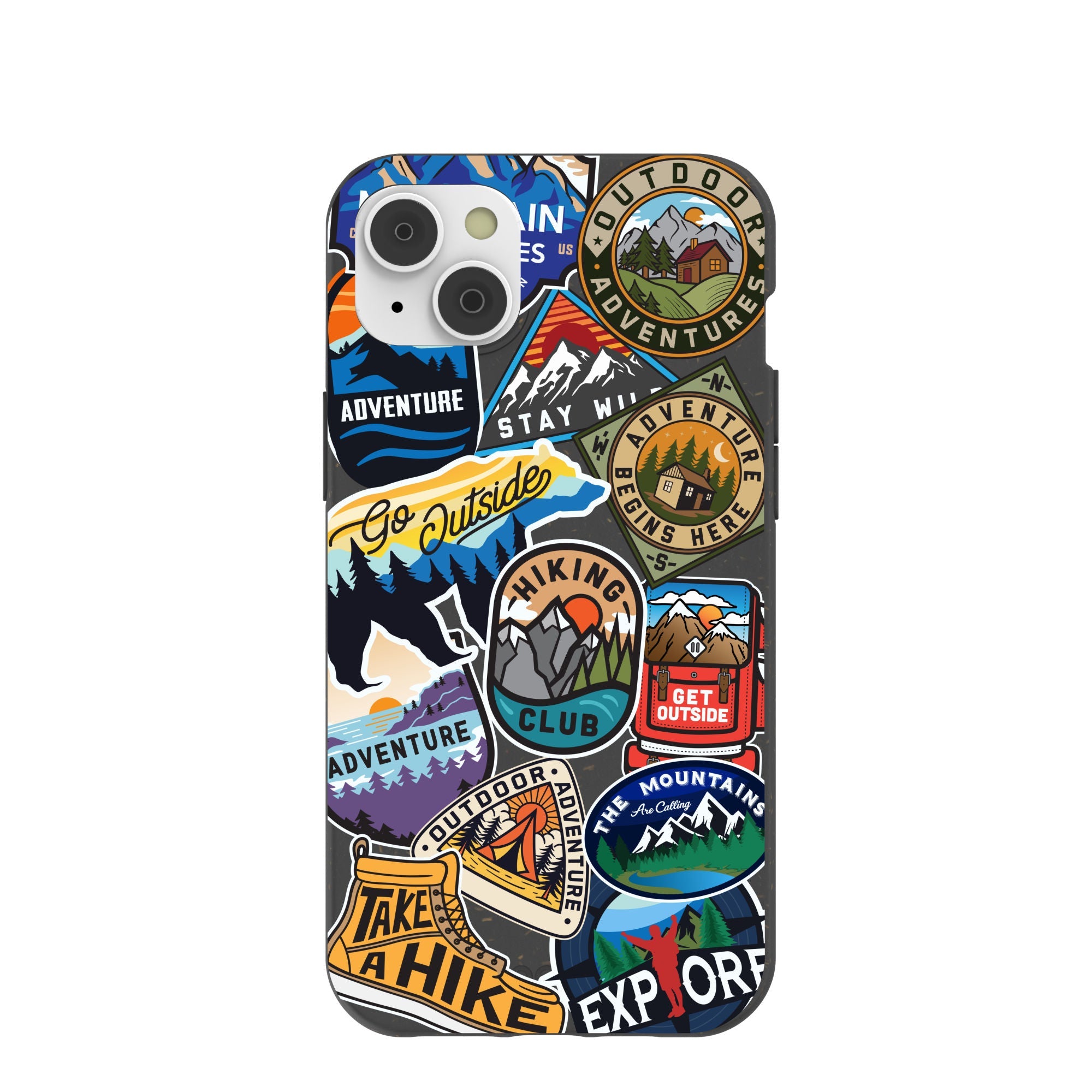 Buy Black Trail Stickers iPhone 14 Plus Case Refurbished - $65.00 Black Trail Stickers iPhone 14 Plus Case Refurbished - Pela Case refurbished available on Cerqular