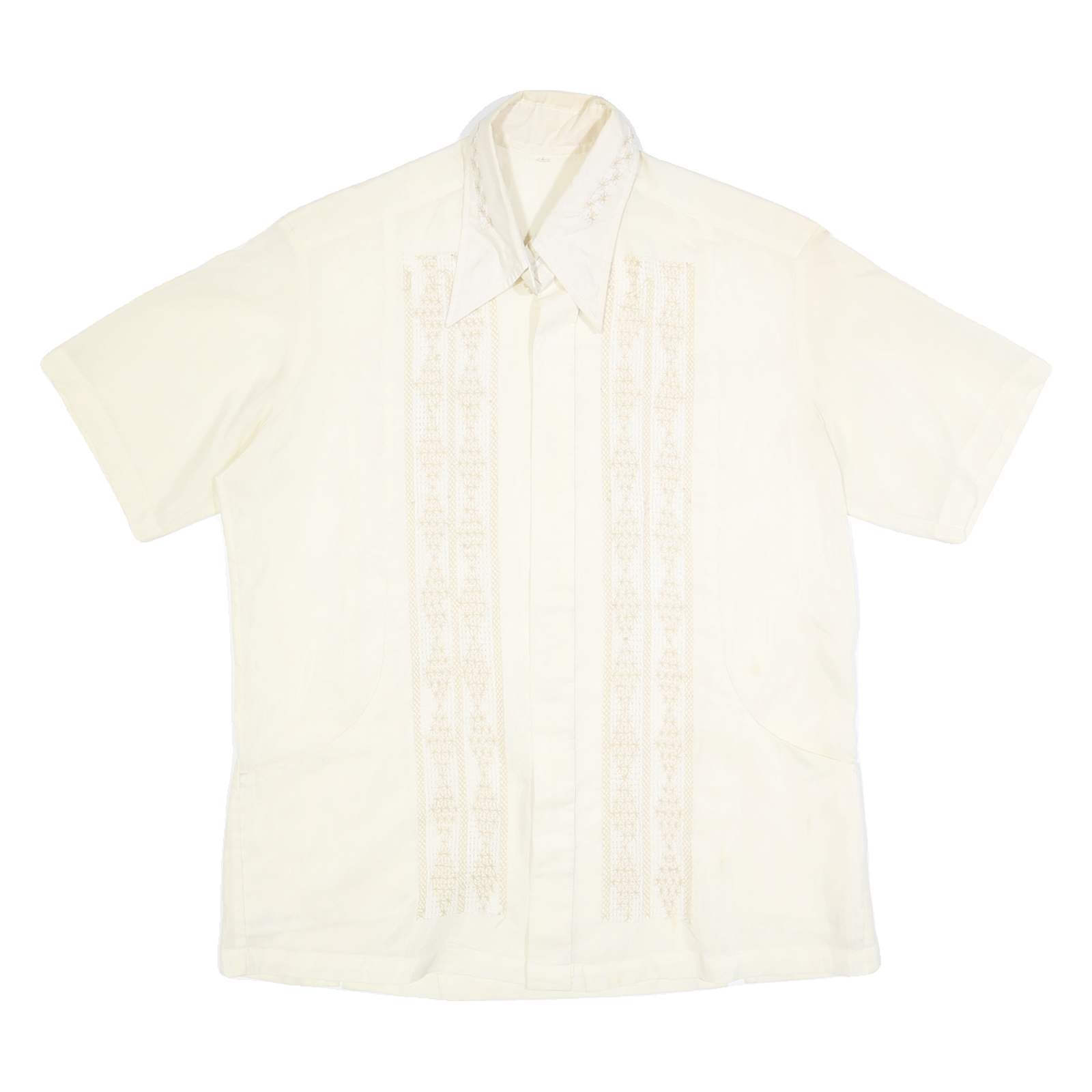 Buy Mens Cream Plain Faux Silk Shirt L Relaxed Fit Short Sleeve Button Collar Satin Refurbished - $14.29 Mens Cream Plain Faux Silk Shirt L Relaxed Fit Short Sleeve Button Collar Satin Refurbished - N/A refurbished available on Cerqular