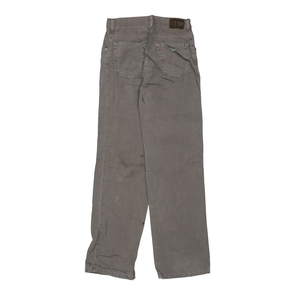 Age 13 Armani Jeans Trousers - 24W 30L Grey Cotton Refurbished - Thrifted (note: this is a term often used to describe second- refurbished available on Cerqular