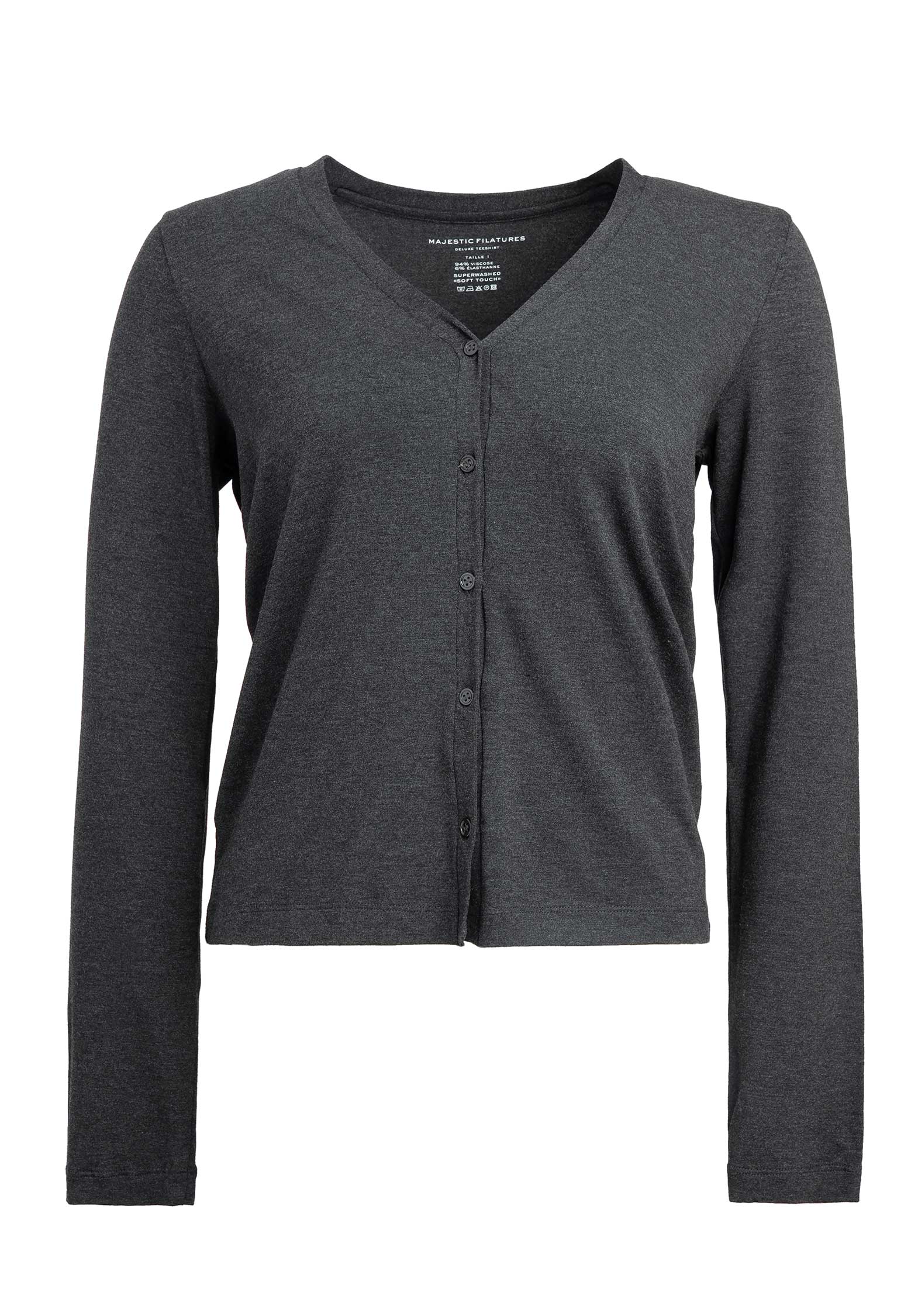 Cardigan M001-fgi035 Anthracite-Heather | Color: ANTHRACITE HEATHER | Size: 3-L Refurbished - Rue Madame is a known brand, and the standardized name is " refurbished available on Cerqular