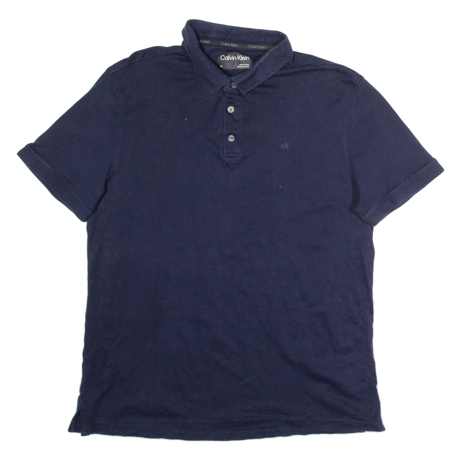 CALVIN KLEIN Mens Polo Shirt Blue L Refurbished - N/A refurbished available on Cerqular