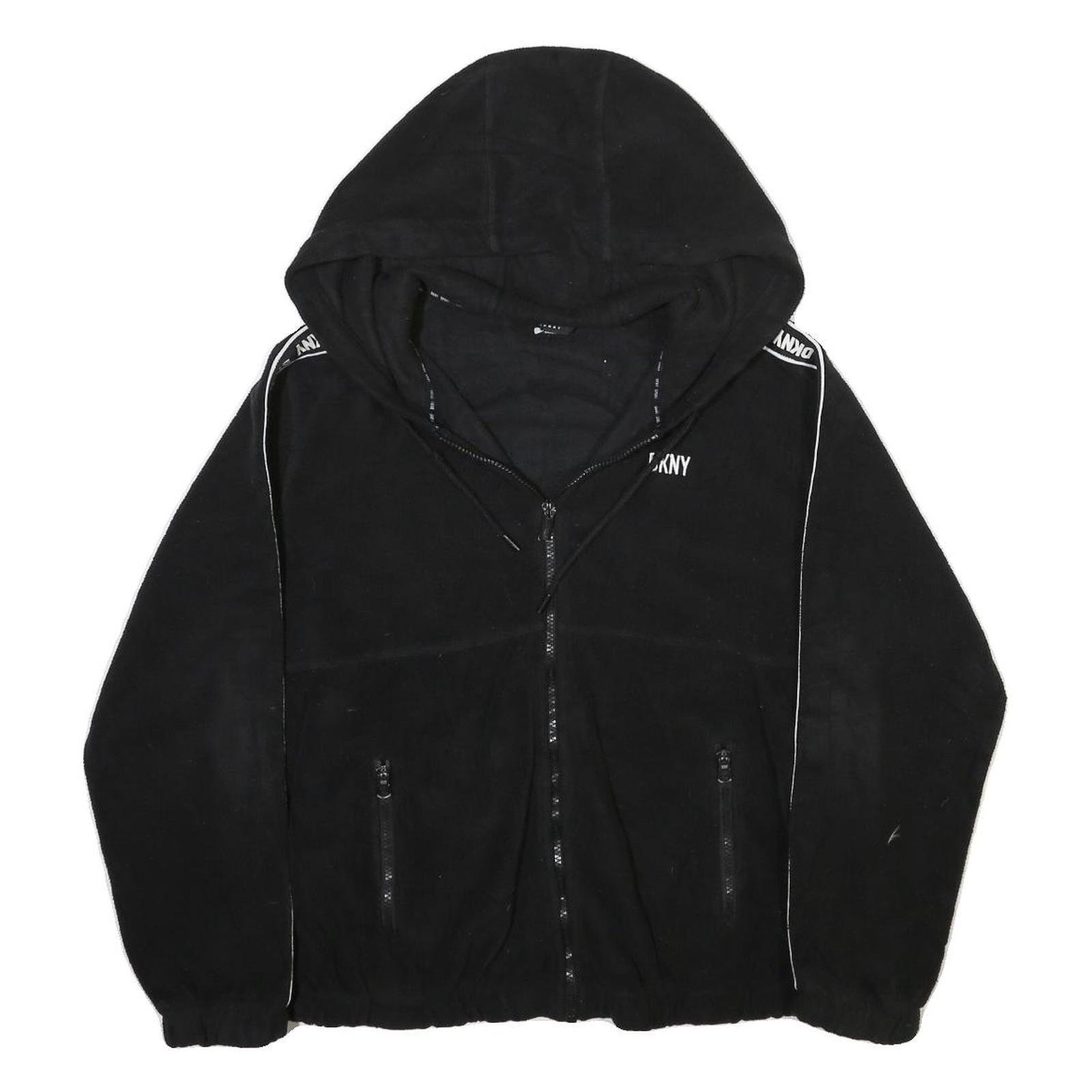 Buy DKNY Womens Black Zip Up Hooded Polyester Blend Jacket L Fleece Casual Refurbished - $58.49 DKNY Womens Black Zip Up Hooded Polyester Blend Jacket L Fleece Casual Refurbished - N/A refurbished available on Cerqular