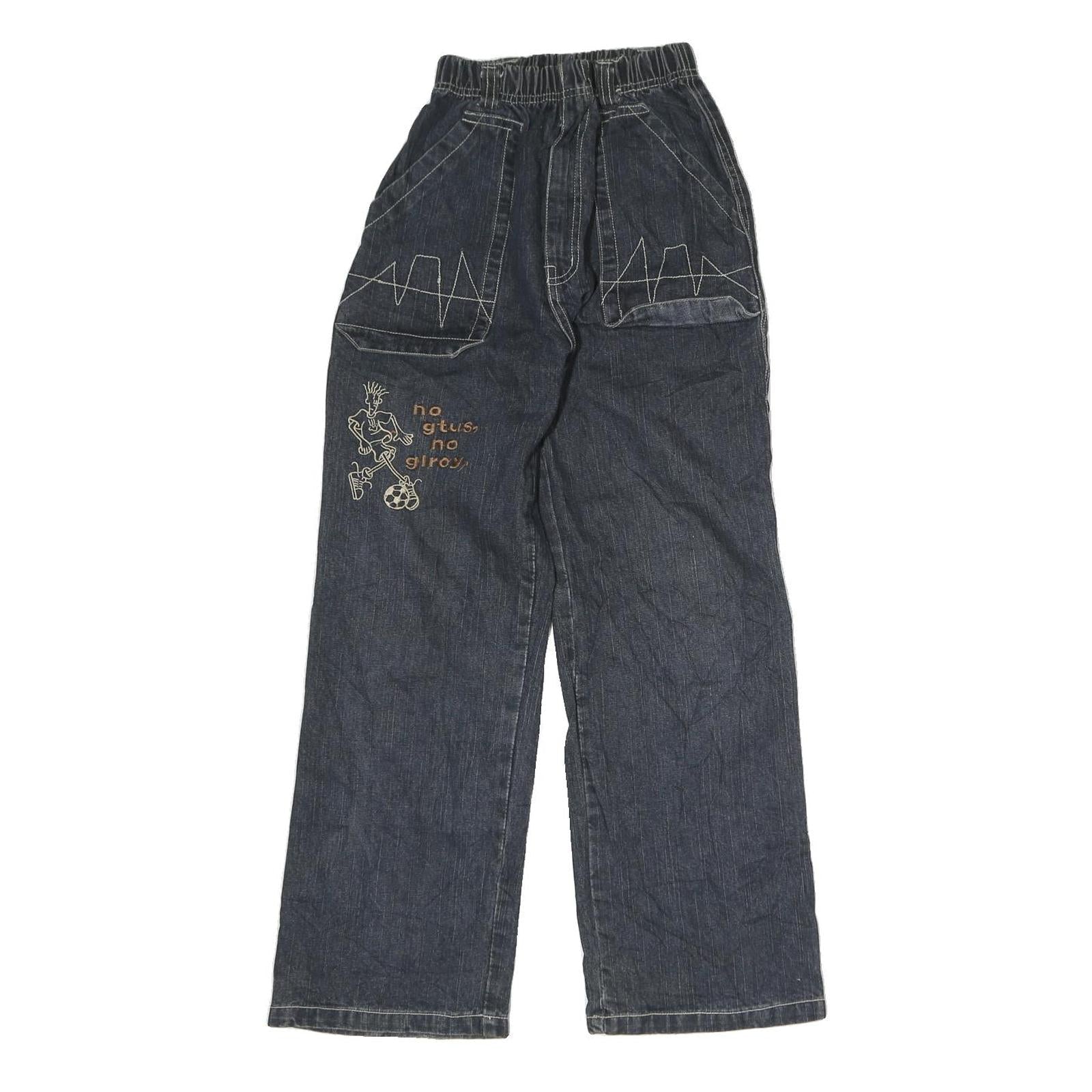 BEI BEI Womens Relaxed Blue Denim Jeans W10 L26 Embroidered Casual Pocket Refurbished - N/A refurbished available on Cerqular