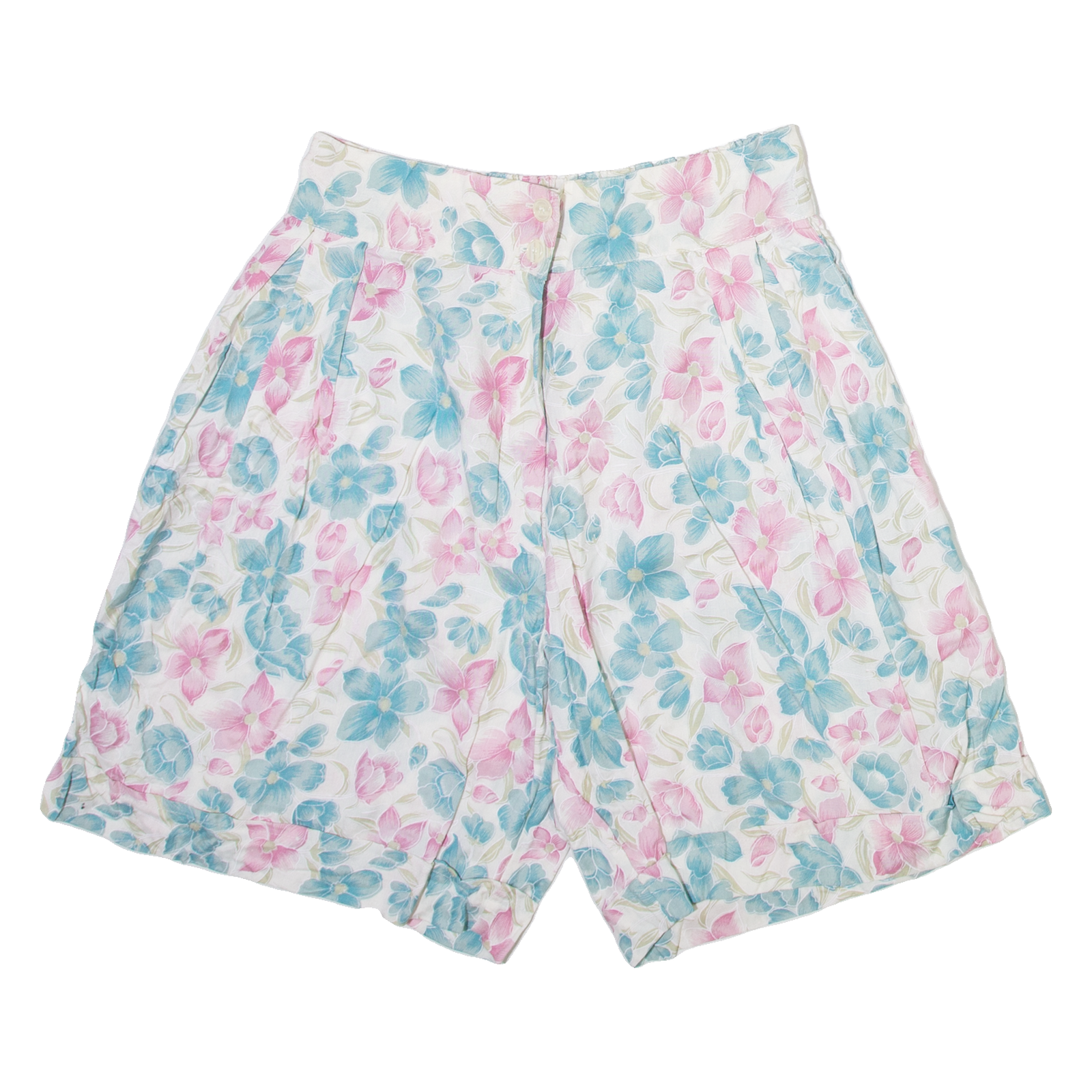 VELLON Womens Casual Shorts White Relaxed Floral S W28 Refurbished - N/A refurbished available on Cerqular