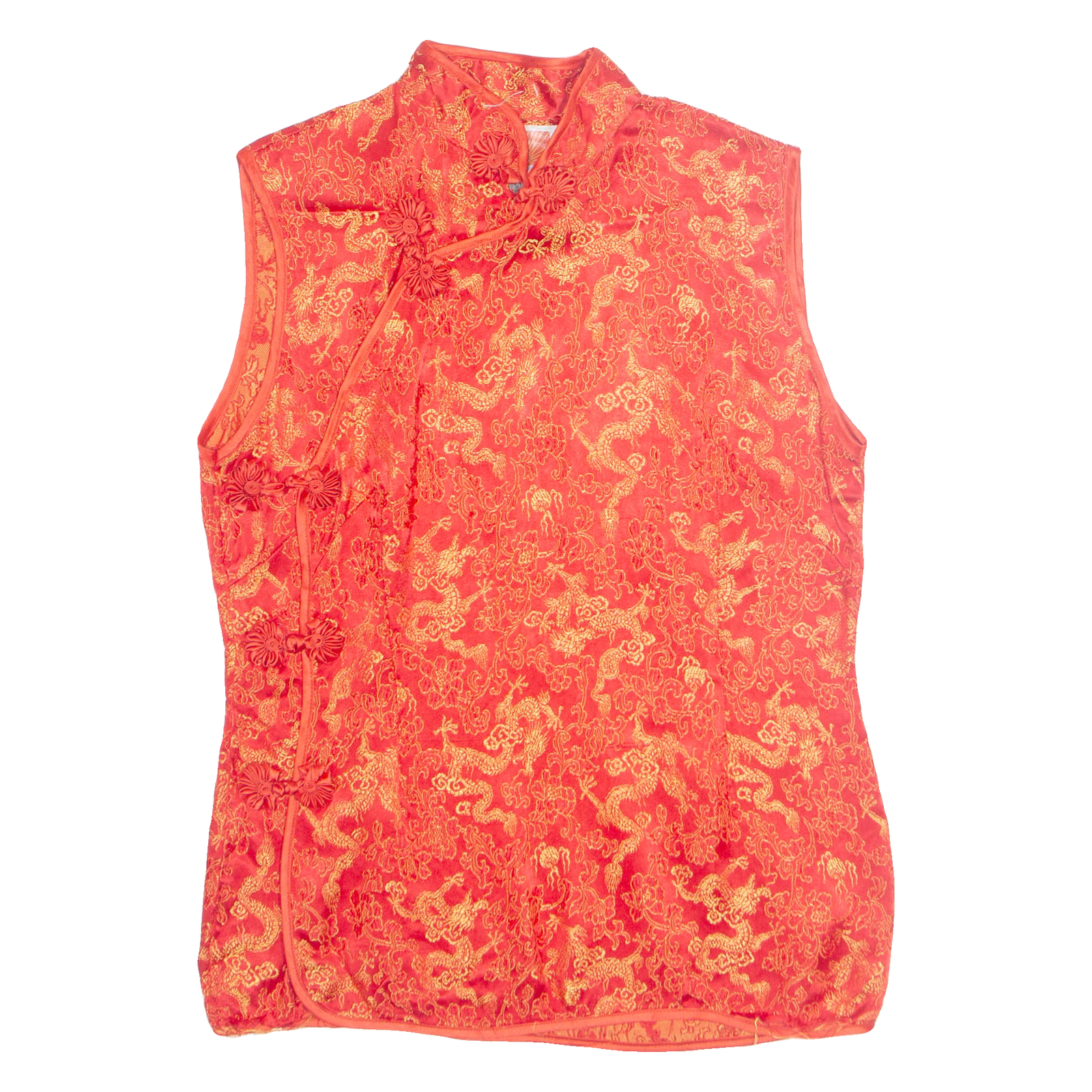 ORIENTAL Womens Printed Top Red Sleeveless Crazy Pattern M Refurbished - N/A refurbished available on Cerqular