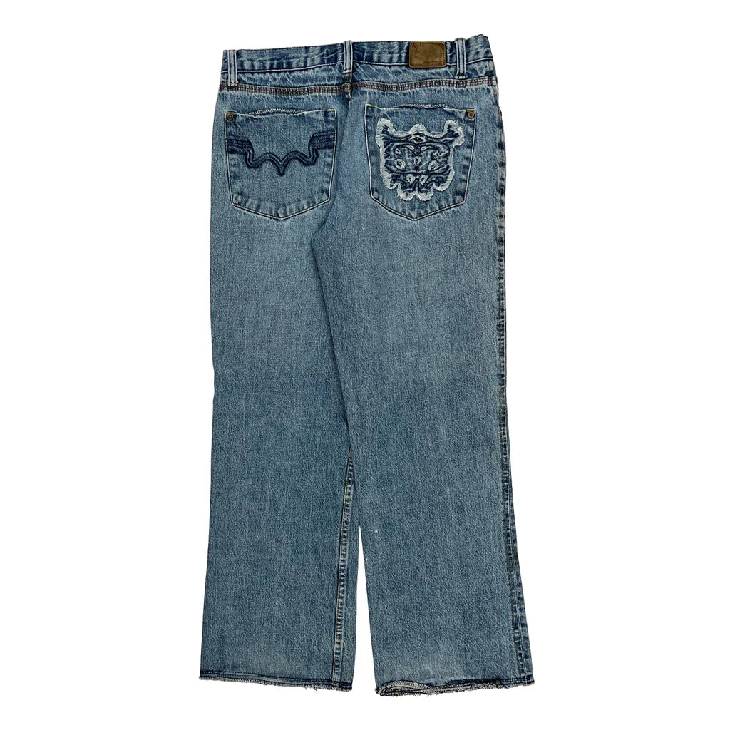 Flypaper Jeans - 32W 30L Blue Denim Refurbished - Thrifted (note: this is a term often used to describe second- refurbished available on Cerqular