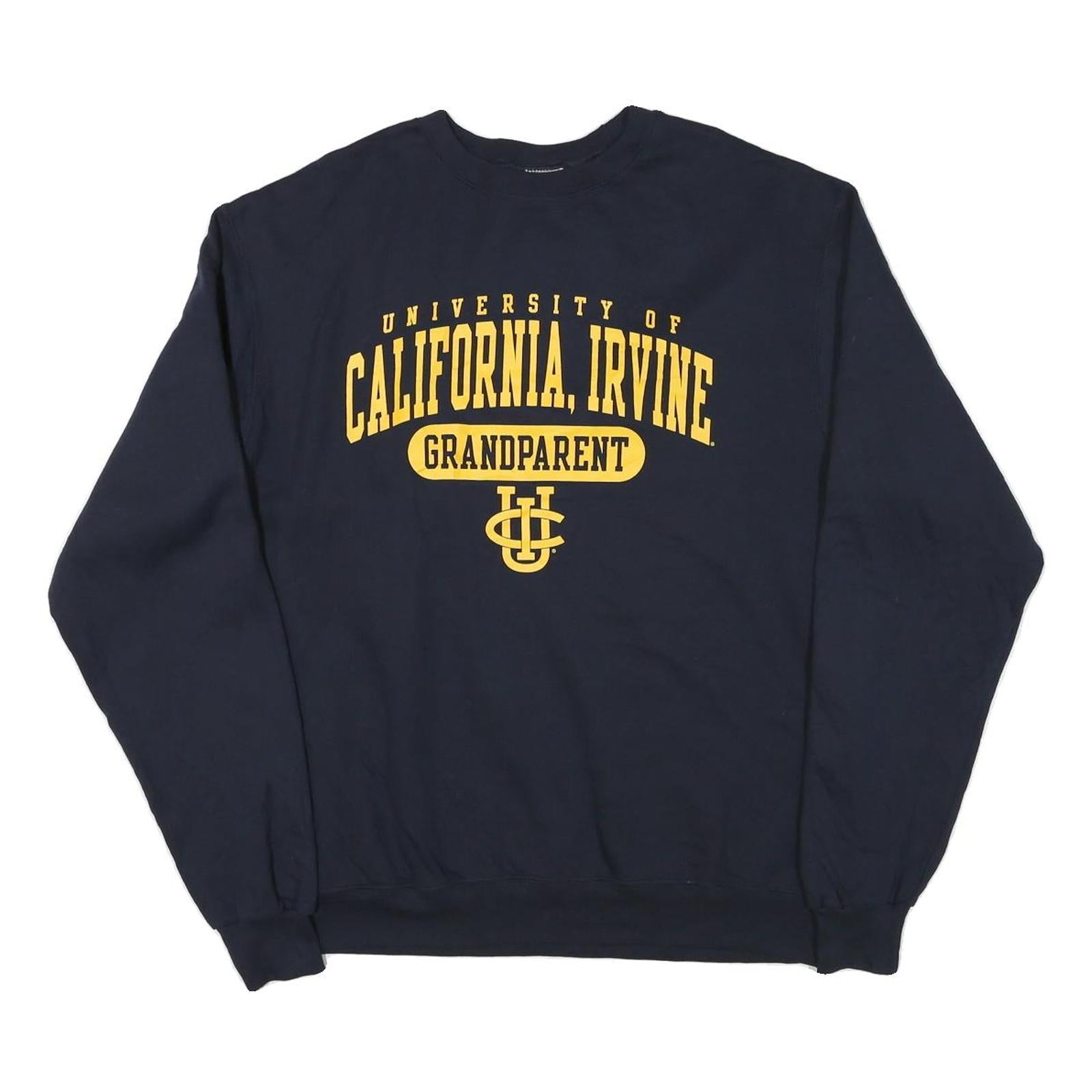 CHAMPION Mens Navy University Of California Irvine Crew Neck L Sweatshirt Cotton Refurbished - N/A refurbished available on Cerqular