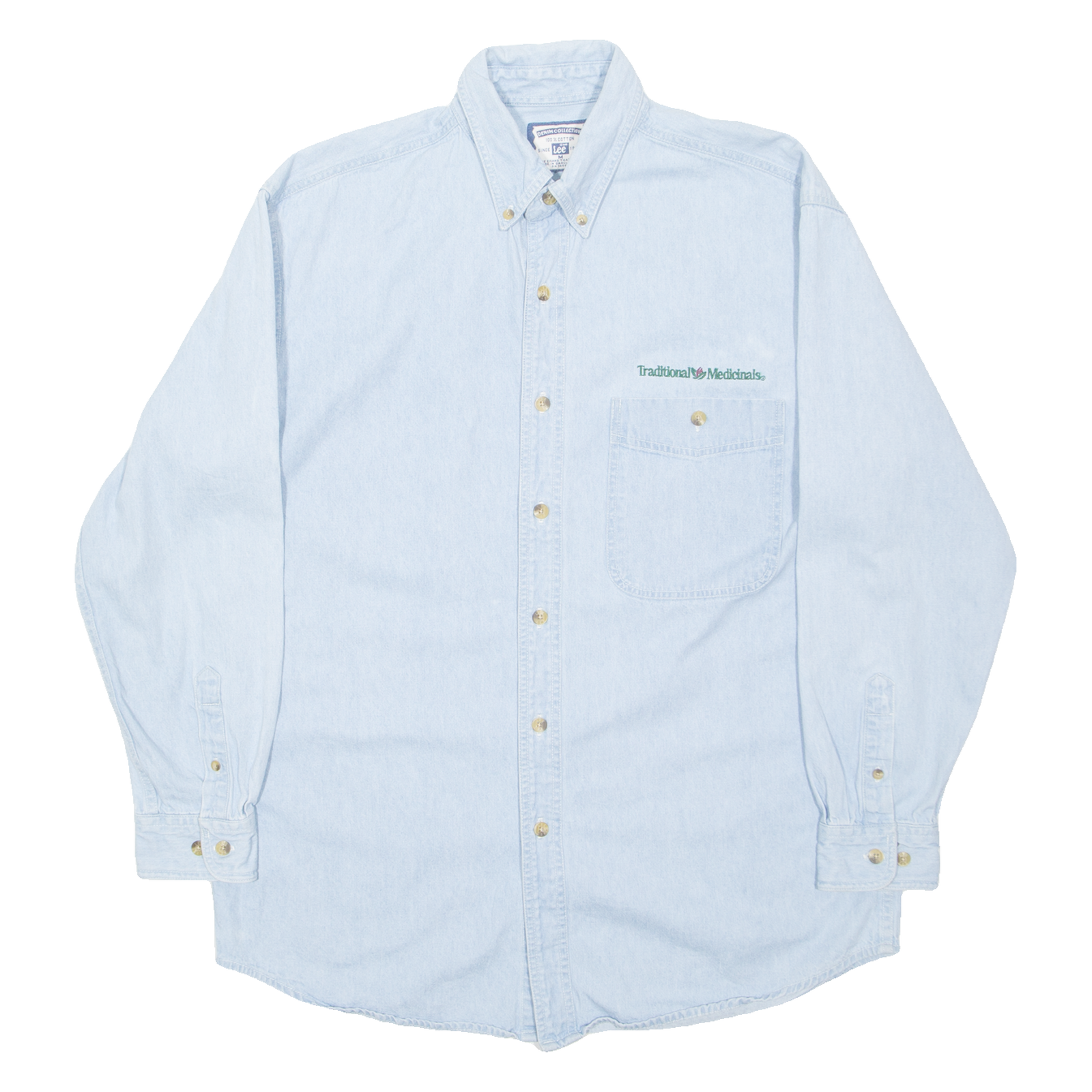 LEE Mens Denim Shirt Blue Long Sleeve M Refurbished - N/A refurbished available on Cerqular