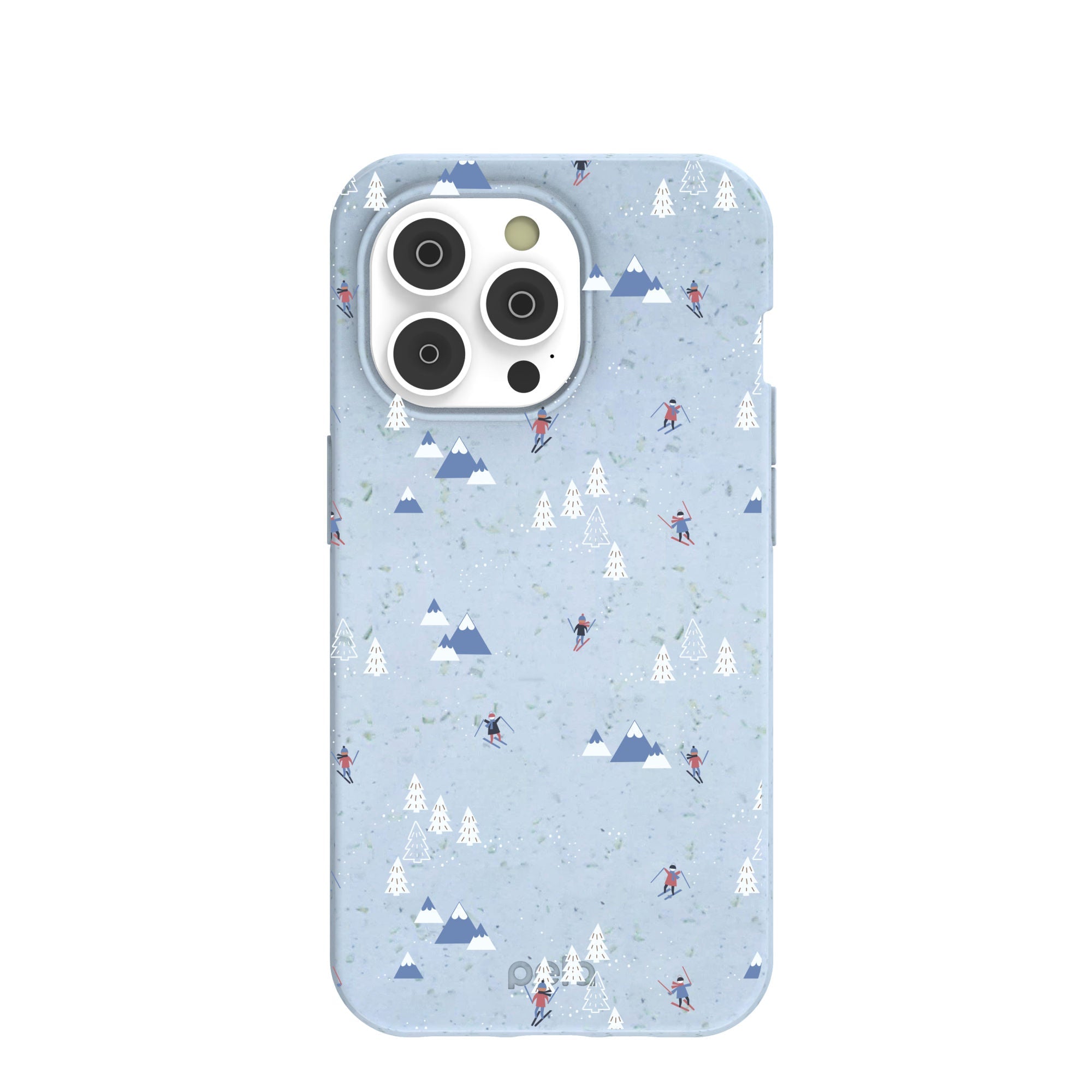 Powder Blue Ski Pass iPhone 14 Pro Case Refurbished - Pela Case refurbished available on Cerqular