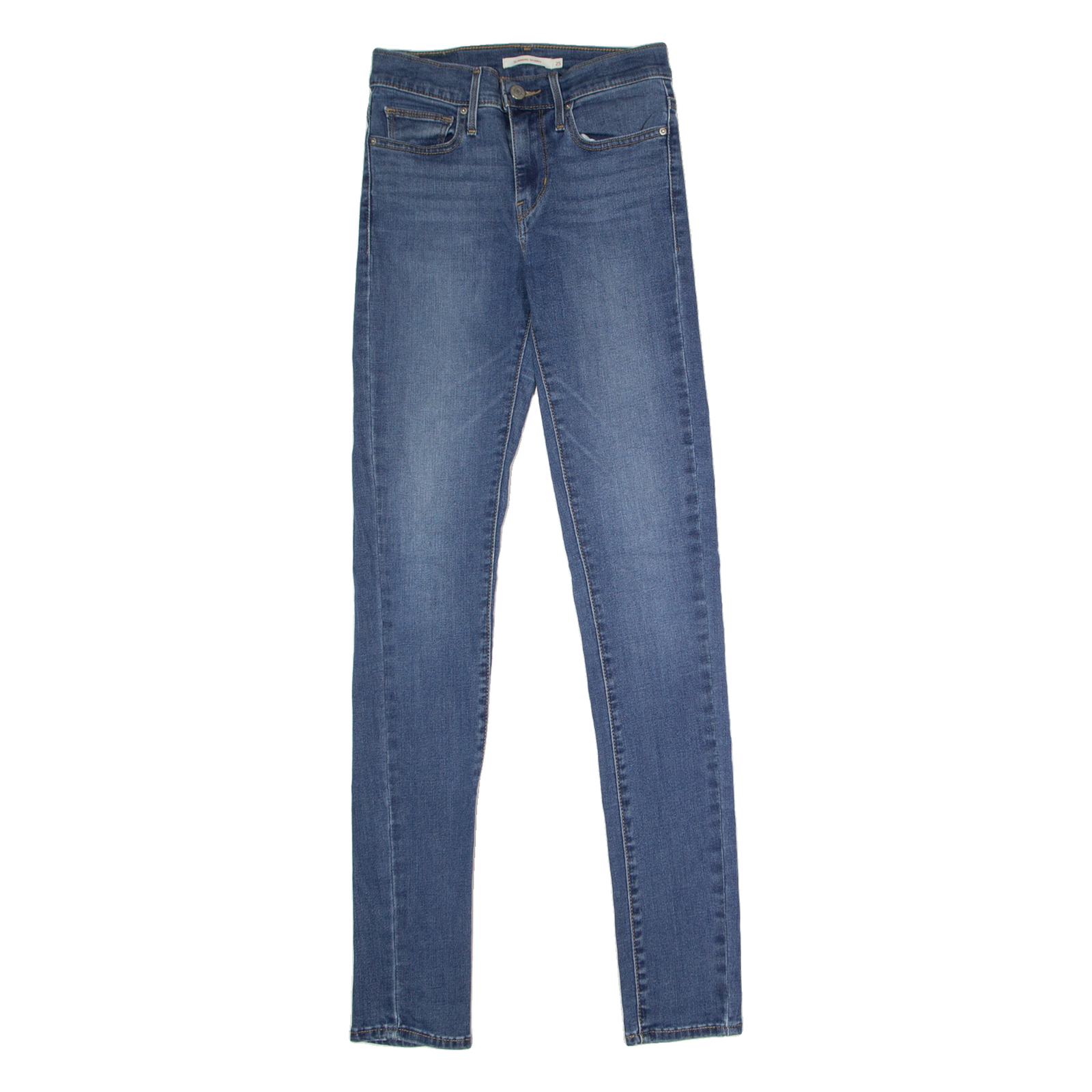 LEVI'S Womens Jeans Blue Slim Skinny Stone Wash W25 L32 Refurbished - N/A refurbished available on Cerqular