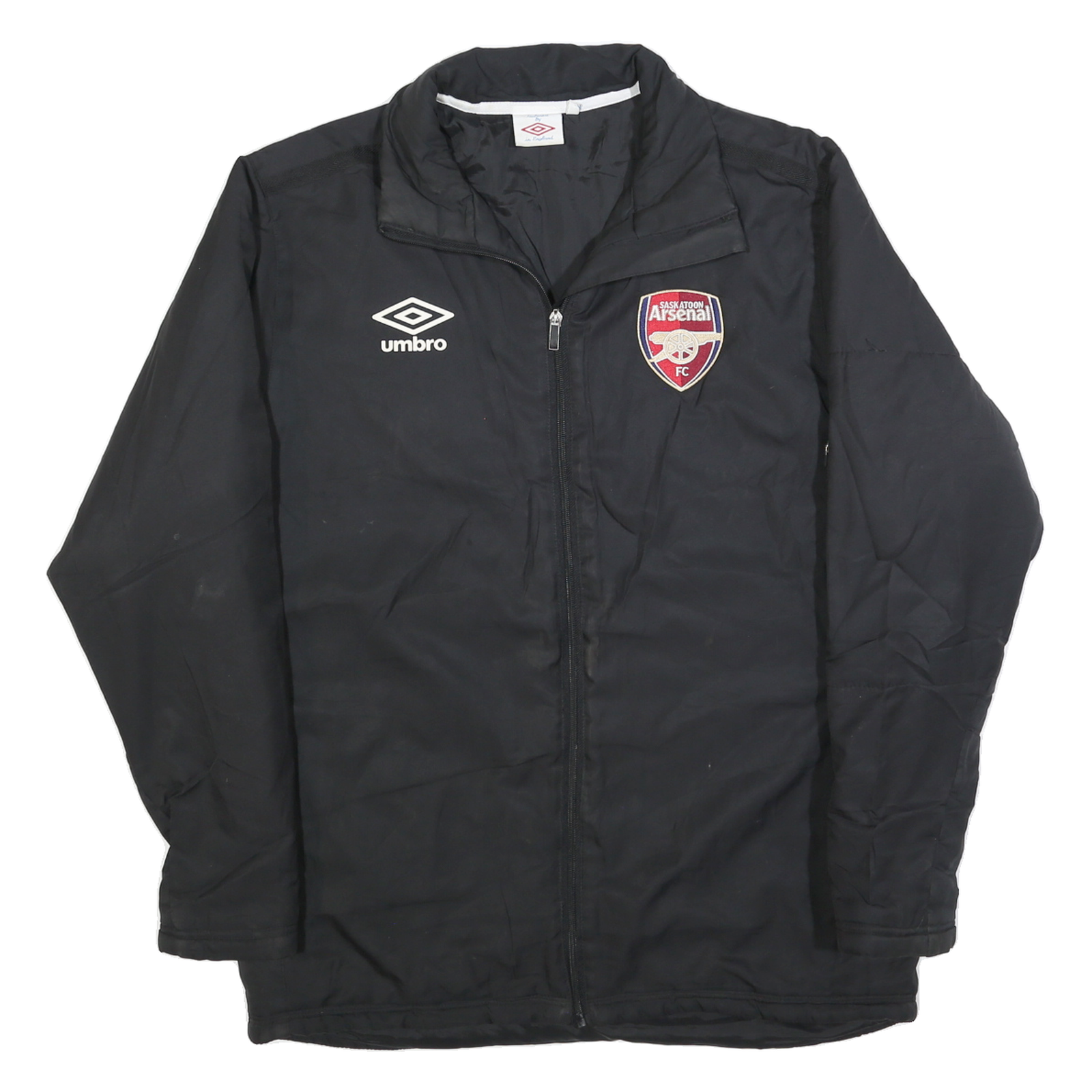 UMBRO Mens Black Football Track Jacket M Polyester Blend Zip Sportswear Refurbished - N/A refurbished available on Cerqular