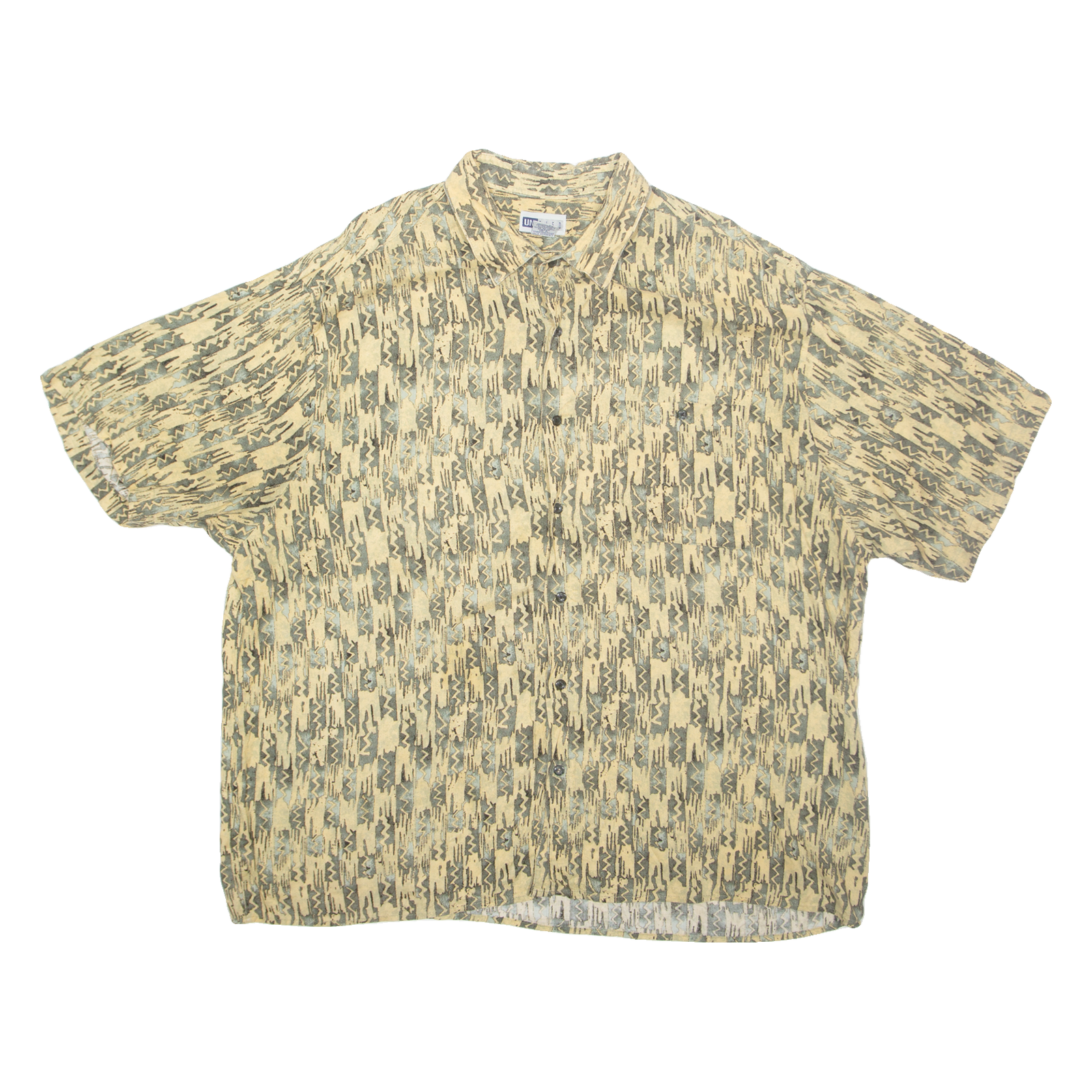UNITED Mens Shirt Beige Crazy Pattern 2XL Refurbished - N/A refurbished available on Cerqular